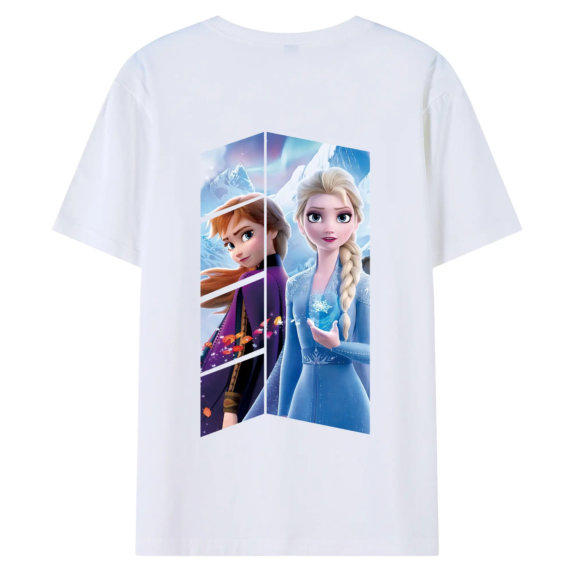 アナと雪の女王(Frozen) グッズ アナ(Anna) - 綿100％ 半袖Tシャツ ・ バックプリント ・ 快適 通気性 ・ 日常使い 散歩 スポーツ用