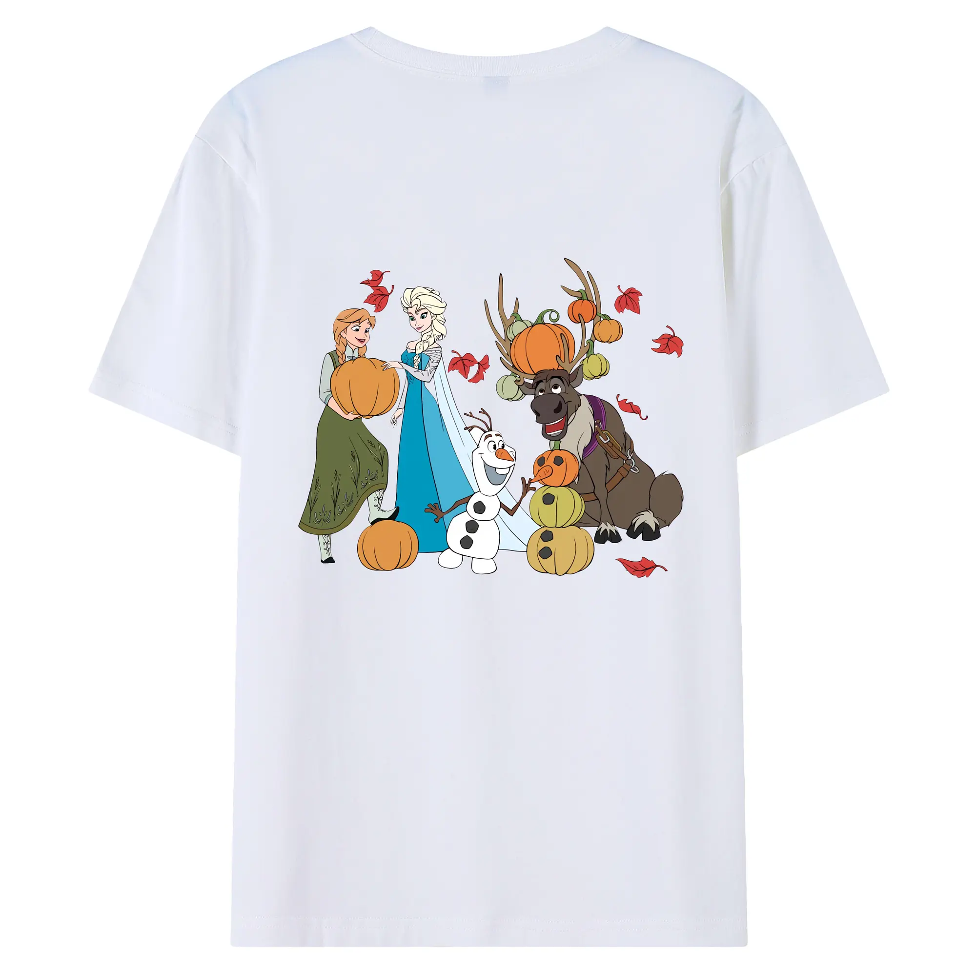 アナと雪の女王(Frozen) グッズ アナ(Anna) - 綿100％ 半袖Tシャツ ・ バックプリント ・ 快適 通気性 ・ 日常使い 散歩 スポーツ用