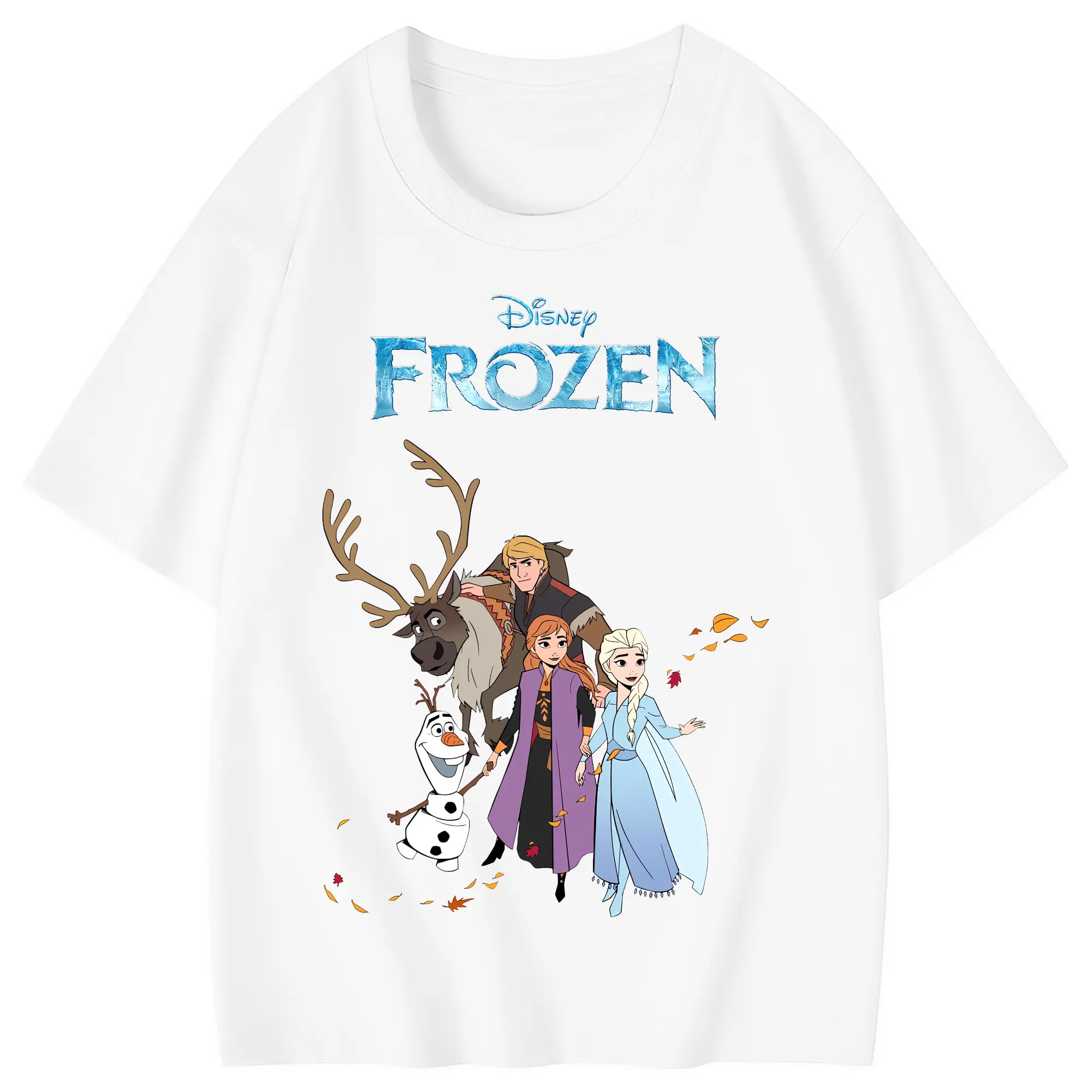 アナと雪の女王(Frozen) グッズ アナ(Anna) - 綿100％ キッズTシャツ ・ フロントプリント ・ 快適 通気性 ・ スポーツ カジュアル 散歩用