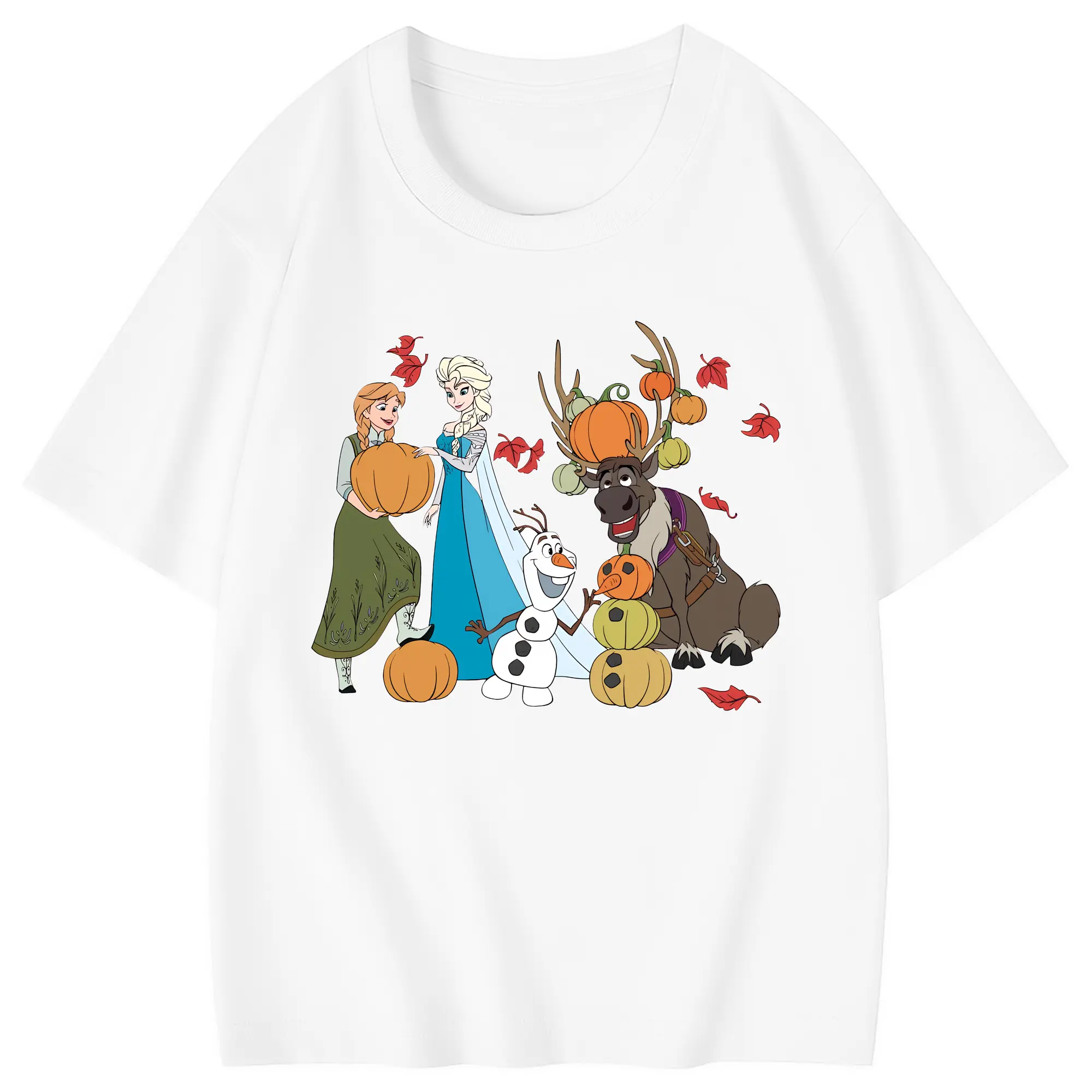 アナと雪の女王(Frozen) グッズ アナ(Anna) - 綿100％ キッズTシャツ ・ フロントプリント ・ 快適 通気性 ・ スポーツ カジュアル 散歩用