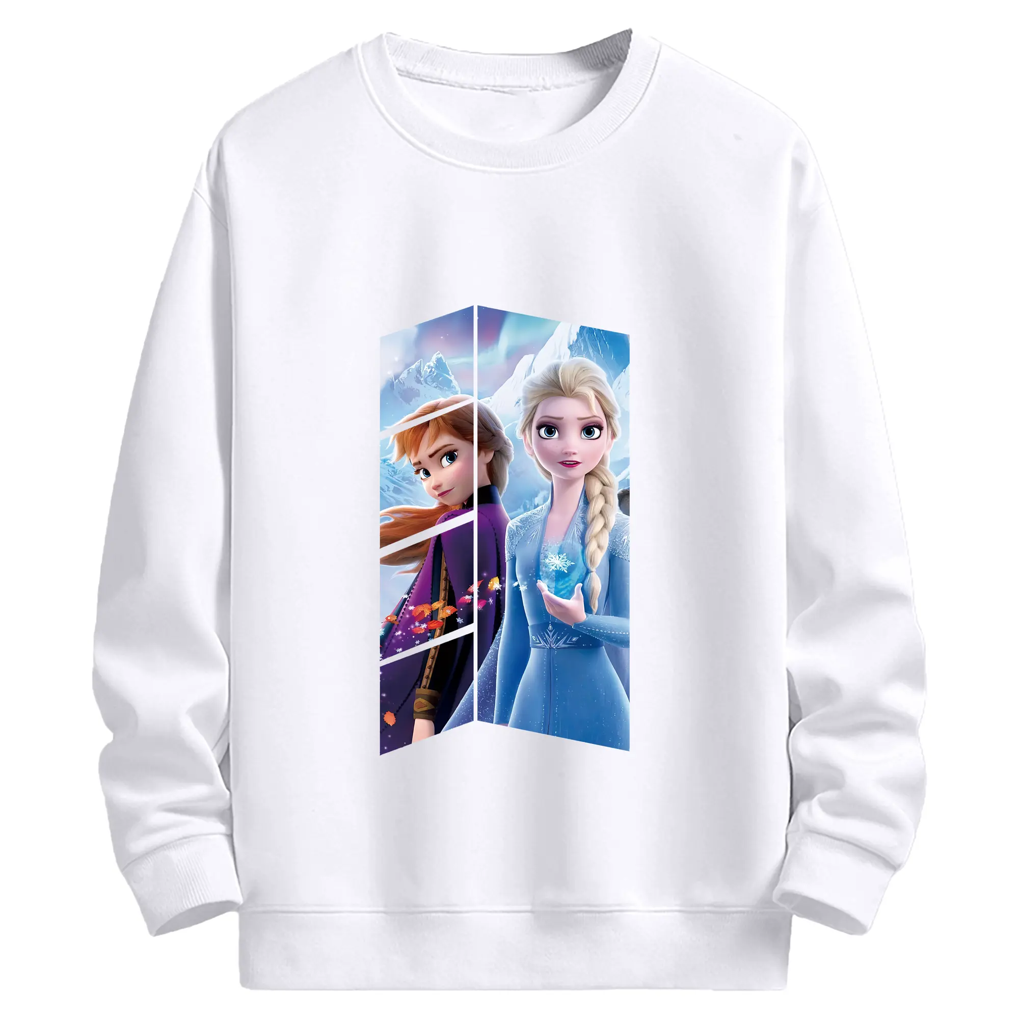 アナと雪の女王(Frozen) グッズ アナ(Anna) - 高品質 クルーネック スウェット ・ コットン59％ ポリエステル41％ ・ ユニセックス 長袖 トレーナー ・ カジュアル デイリー スポーツ 散歩用