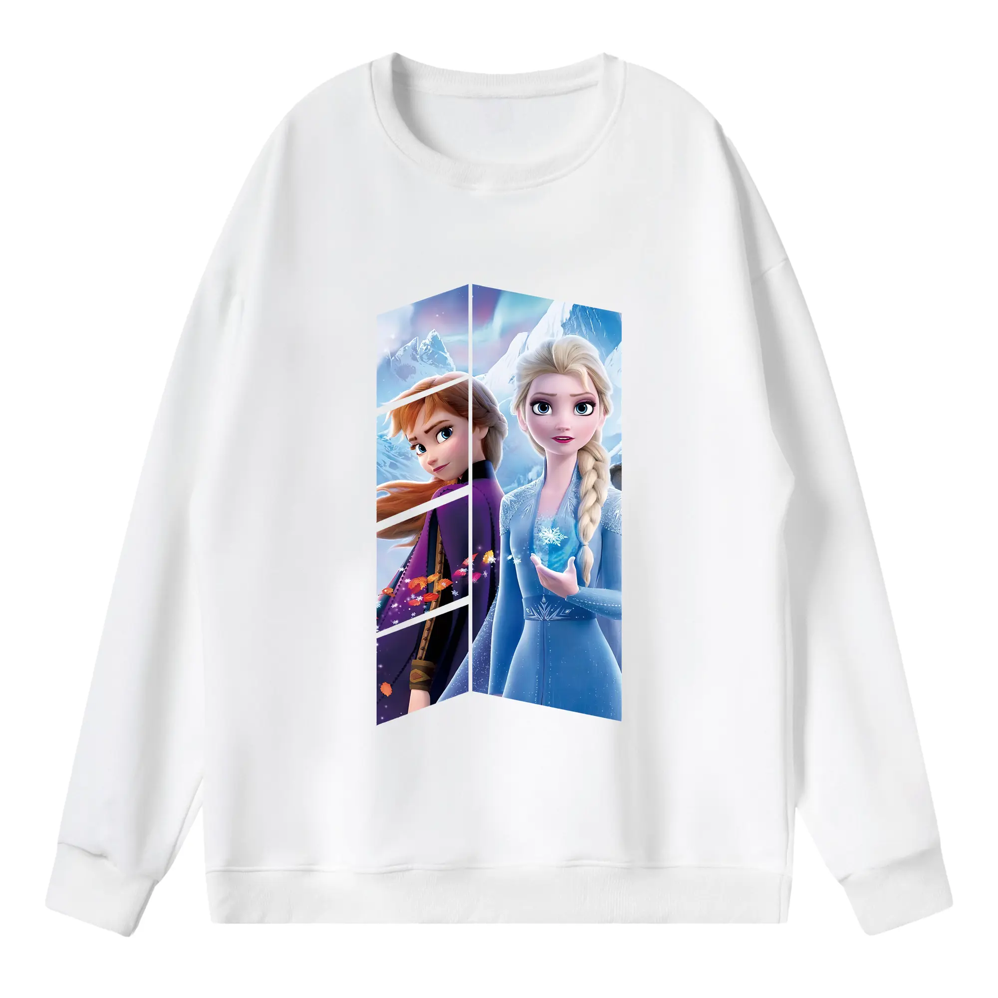 アナと雪の女王(Frozen) グッズ アナ(Anna) - 薄手 クルーネック スウェット 裏毛260g · ポリエステル 春秋向け カジュアル 男女兼用 · トレーナー デイリー スポーツ 散歩に最適
