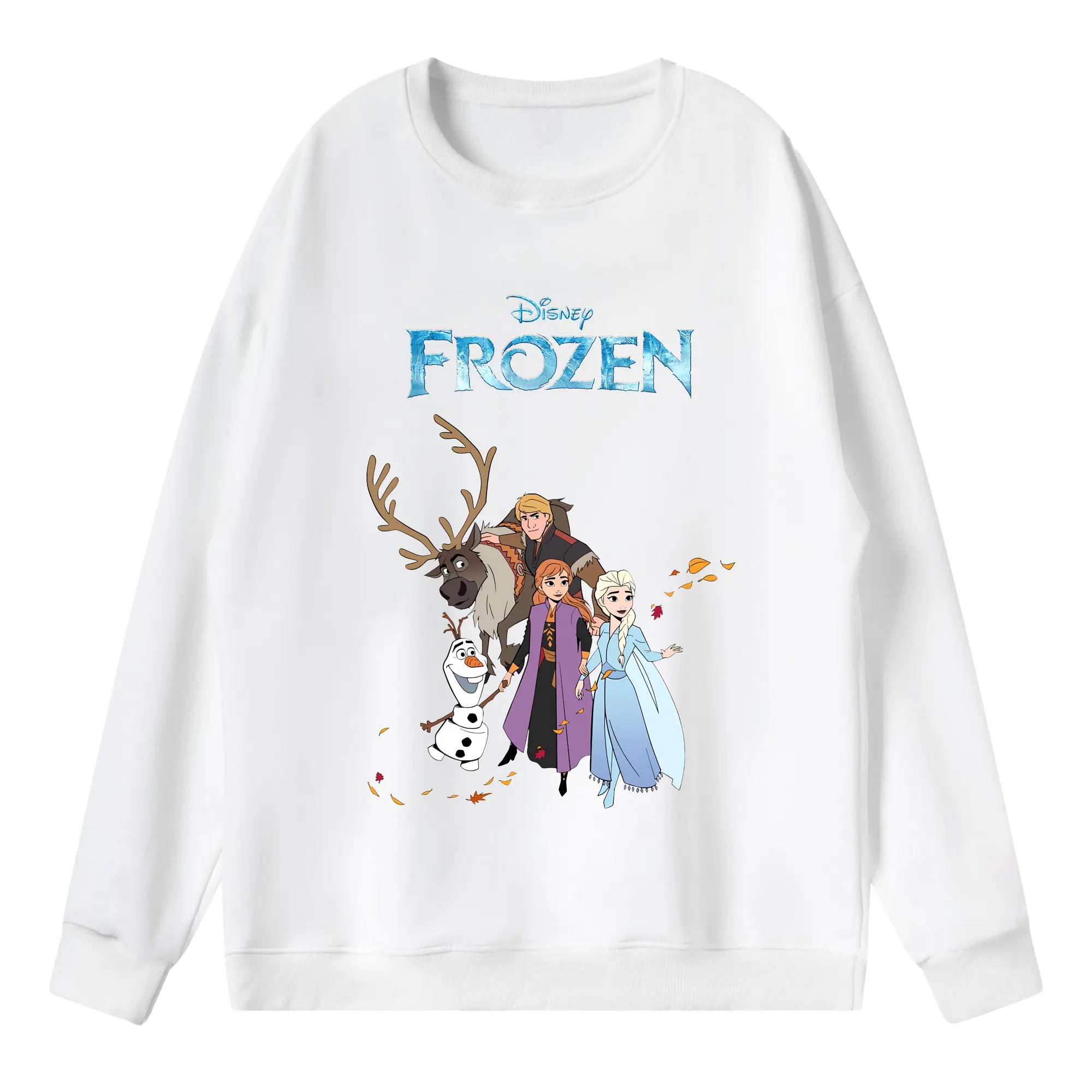 アナと雪の女王(Frozen) グッズ アナ(Anna) - 薄手 クルーネック スウェット 裏毛260g · ポリエステル 春秋向け カジュアル 男女兼用 · トレーナー デイリー スポーツ 散歩に最適