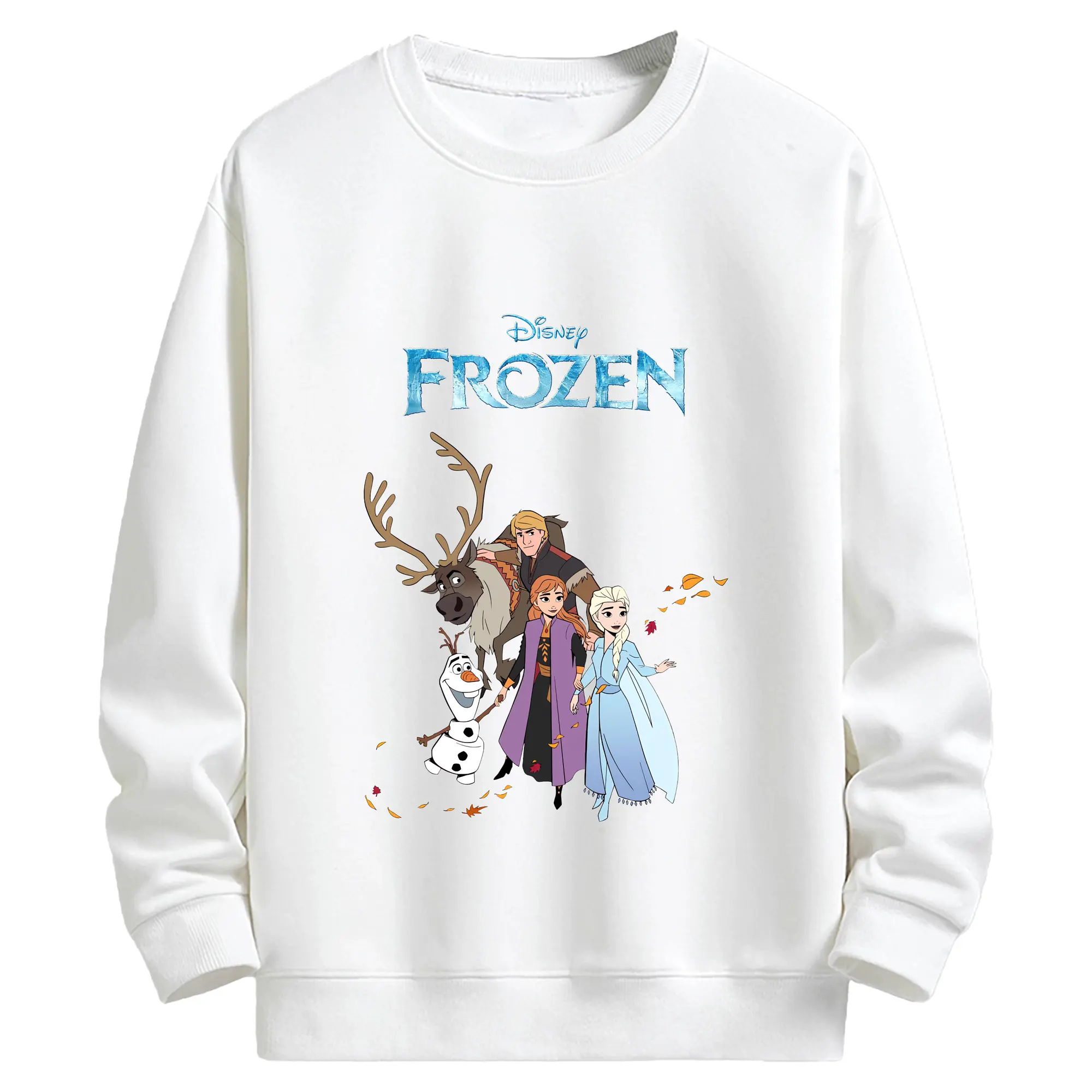 アナと雪の女王(Frozen) グッズ アナ(Anna) - キッズ クルーネックスウェットシャツ ・ フロントプリント ・ 綿80％ ポリエステル20％ ・ 快適 通学 スポーツ 日常使い お散歩用