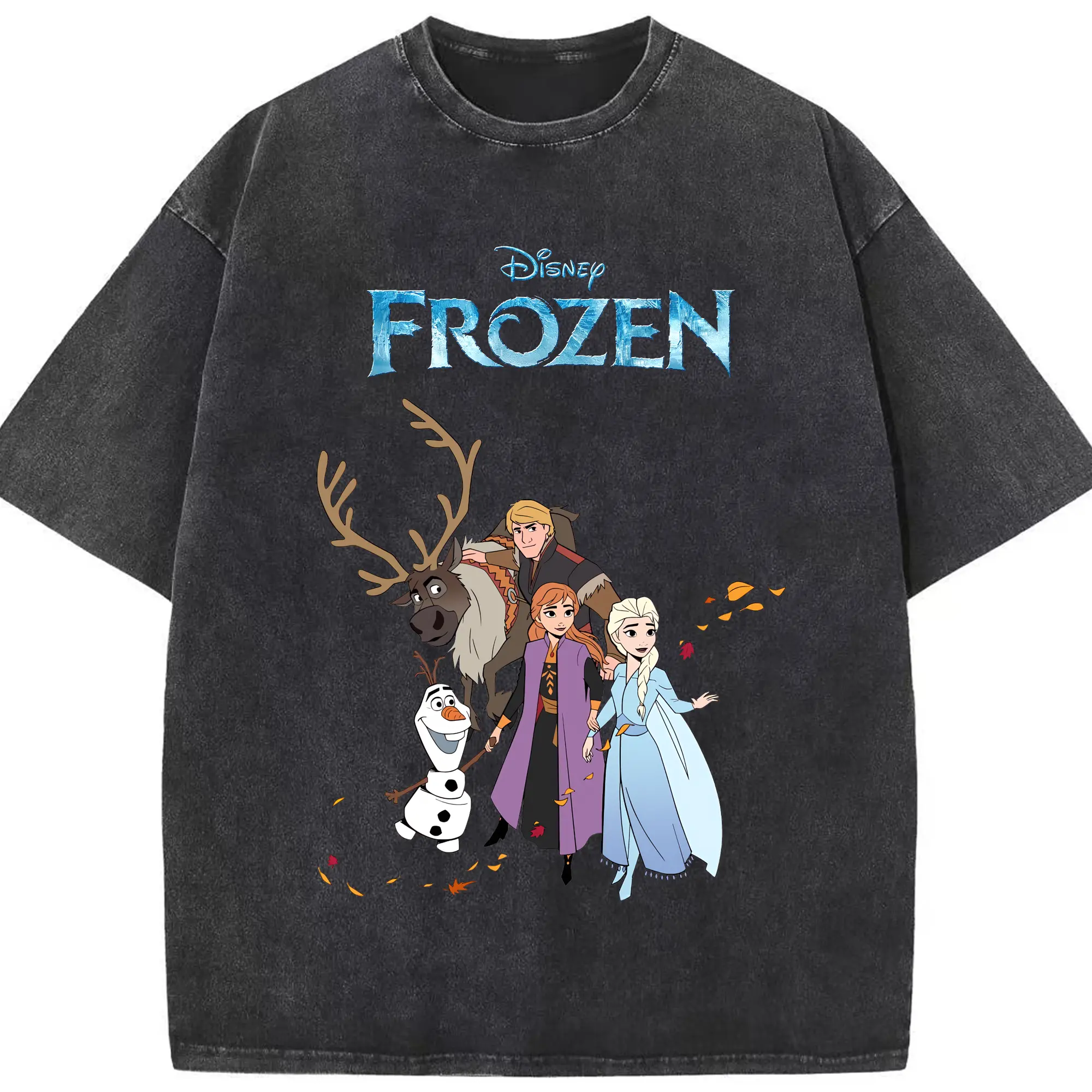 アナと雪の女王(Frozen) グッズ アナ(Anna) - 綿100％ ヴィンテージ風 半袖Tシャツ ・ フロントプリント ・ 柔らか肌触り ・ 通気性 快適 ・ スポーツ カジュアル 外出用