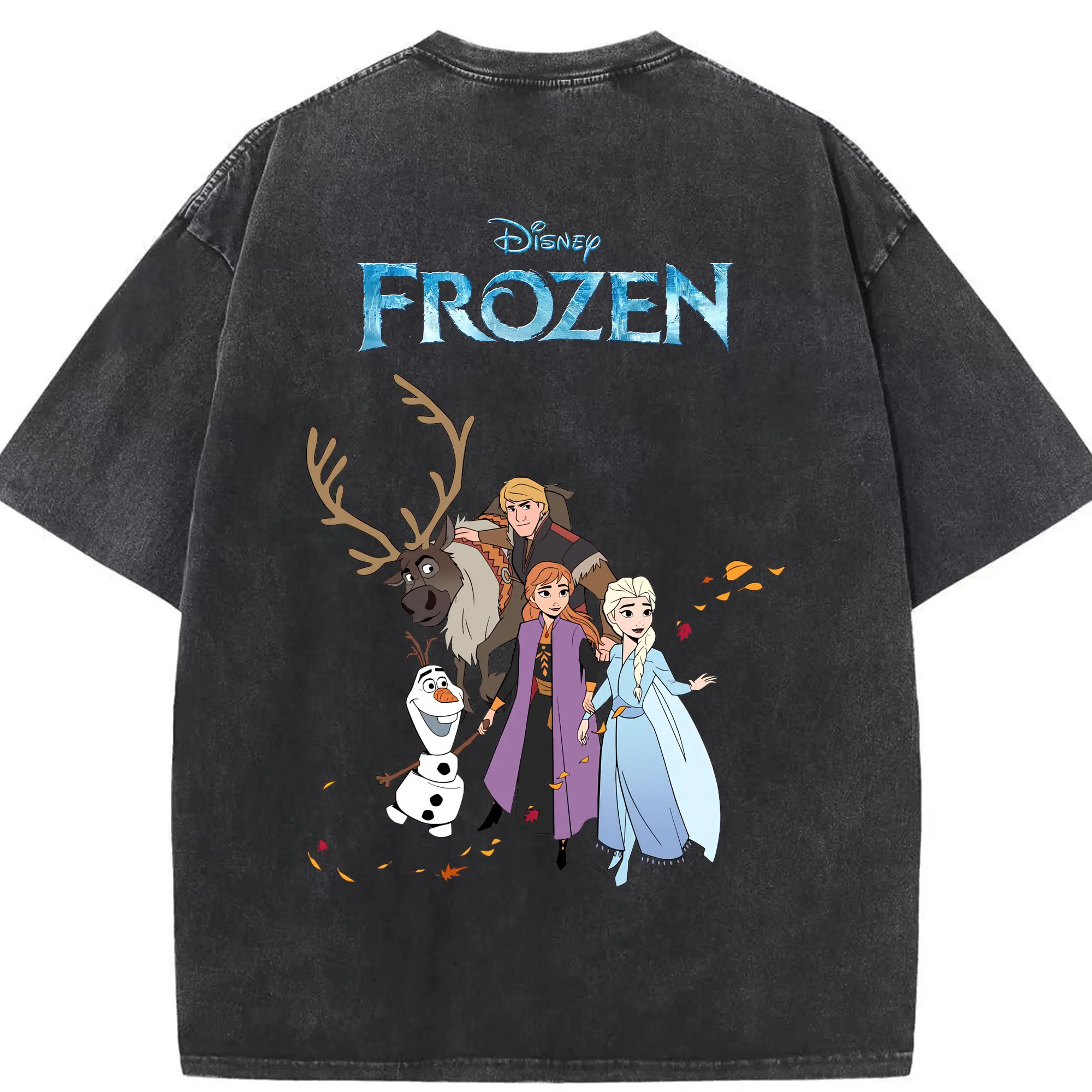 アナと雪の女王(Frozen) グッズ アナ(Anna) - 綿100％ ヴィンテージ風 半袖Tシャツ ・ 背面プリント ・ 柔らか肌触り ・ 通気性 快適 ・ スポーツ カジュアル 外出用