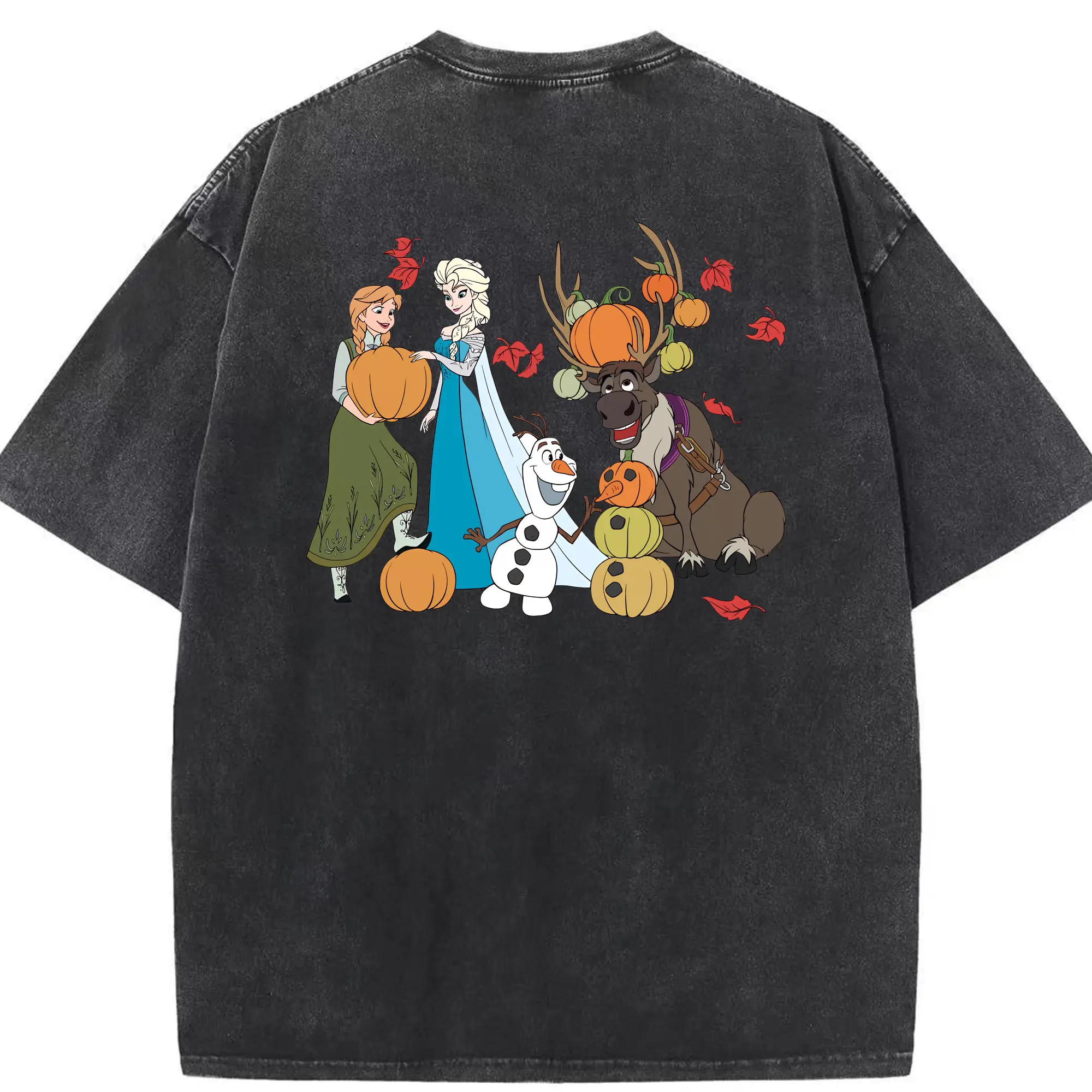 アナと雪の女王(Frozen) グッズ アナ(Anna) - 綿100％ ヴィンテージ風 半袖Tシャツ ・ 背面プリント ・ 柔らか肌触り ・ 通気性 快適 ・ スポーツ カジュアル 外出用