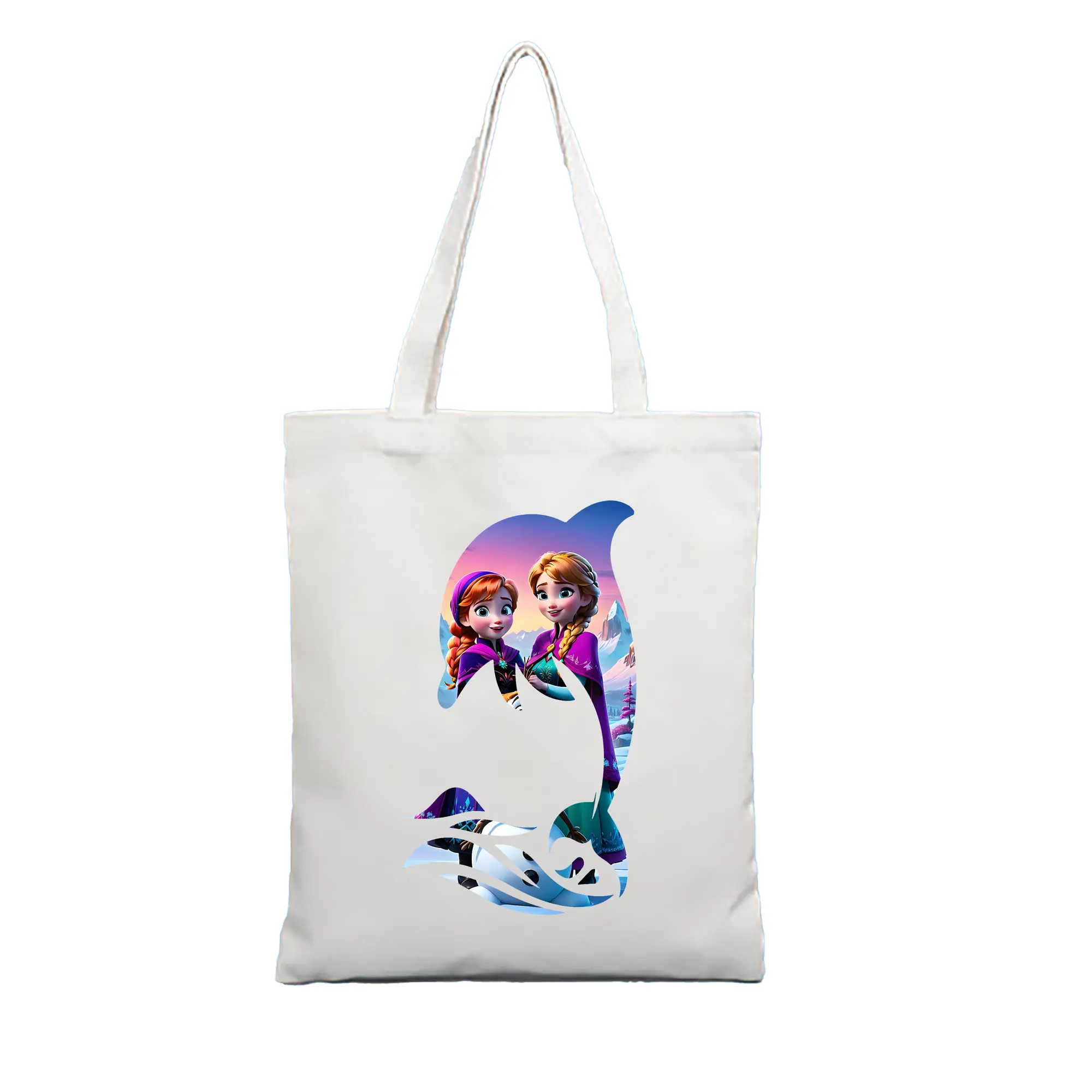 アナと雪の女王(Frozen) グッズ アナ(Anna) - 縦型キャンバス手提げバッグ（トートバッグ） ・ キャンバス素材 ・ ショッピング用 ・ 軽量 丈夫 お手入れ簡単