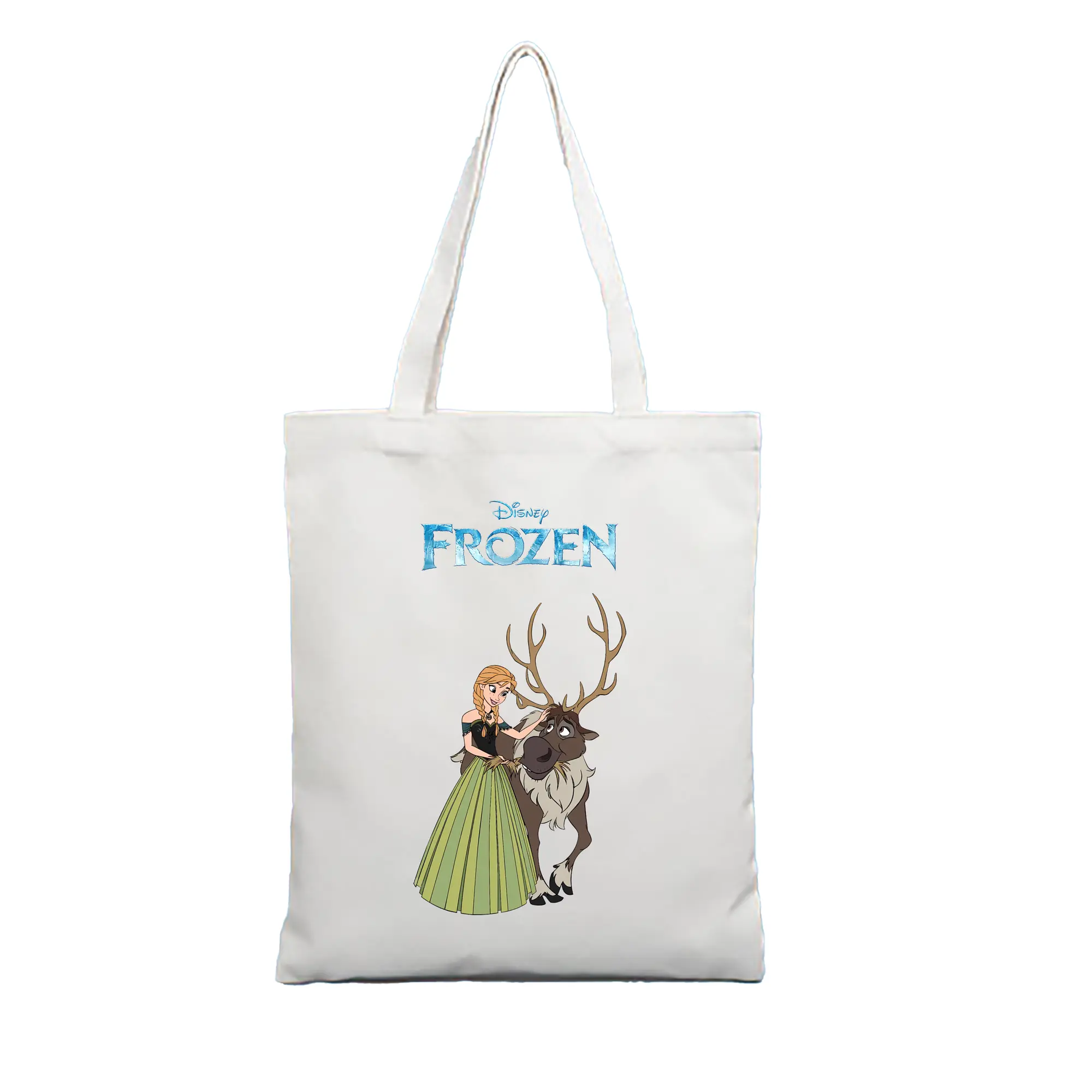アナと雪の女王(Frozen) グッズ アナ(Anna) - 縦型キャンバス手提げバッグ（トートバッグ） ・ キャンバス素材 ・ ショッピング用 ・ 軽量 丈夫 お手入れ簡単
