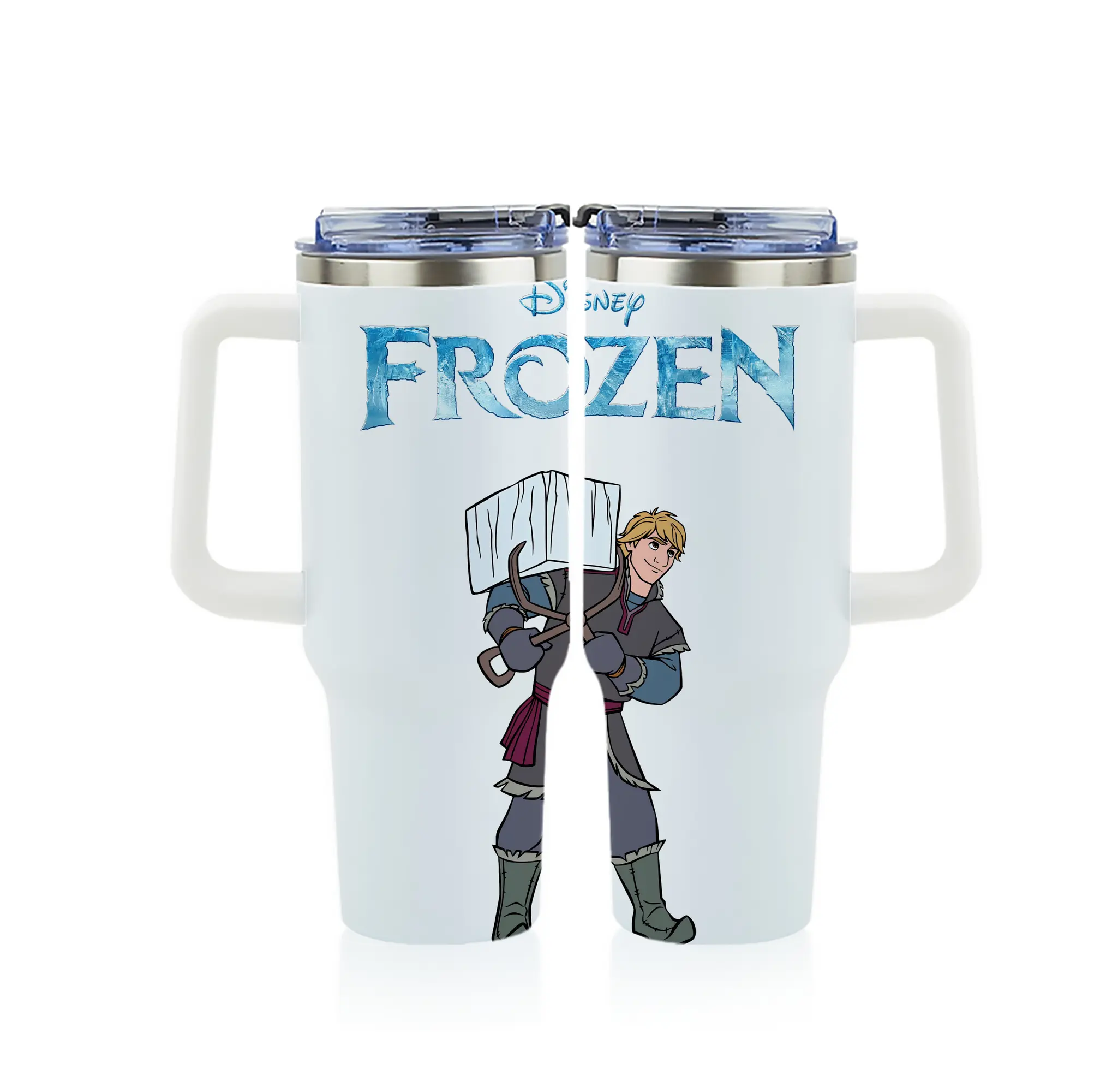 アナと雪の女王(Frozen) グッズ クリストフ(Kristoff) - 1200mL フルプリント車用タンブラー ・ 304ステンレス 内側 ・ 201ステンレス 外側 ・ 保温 保冷 ・ 通勤 ドライブ アウトドア用