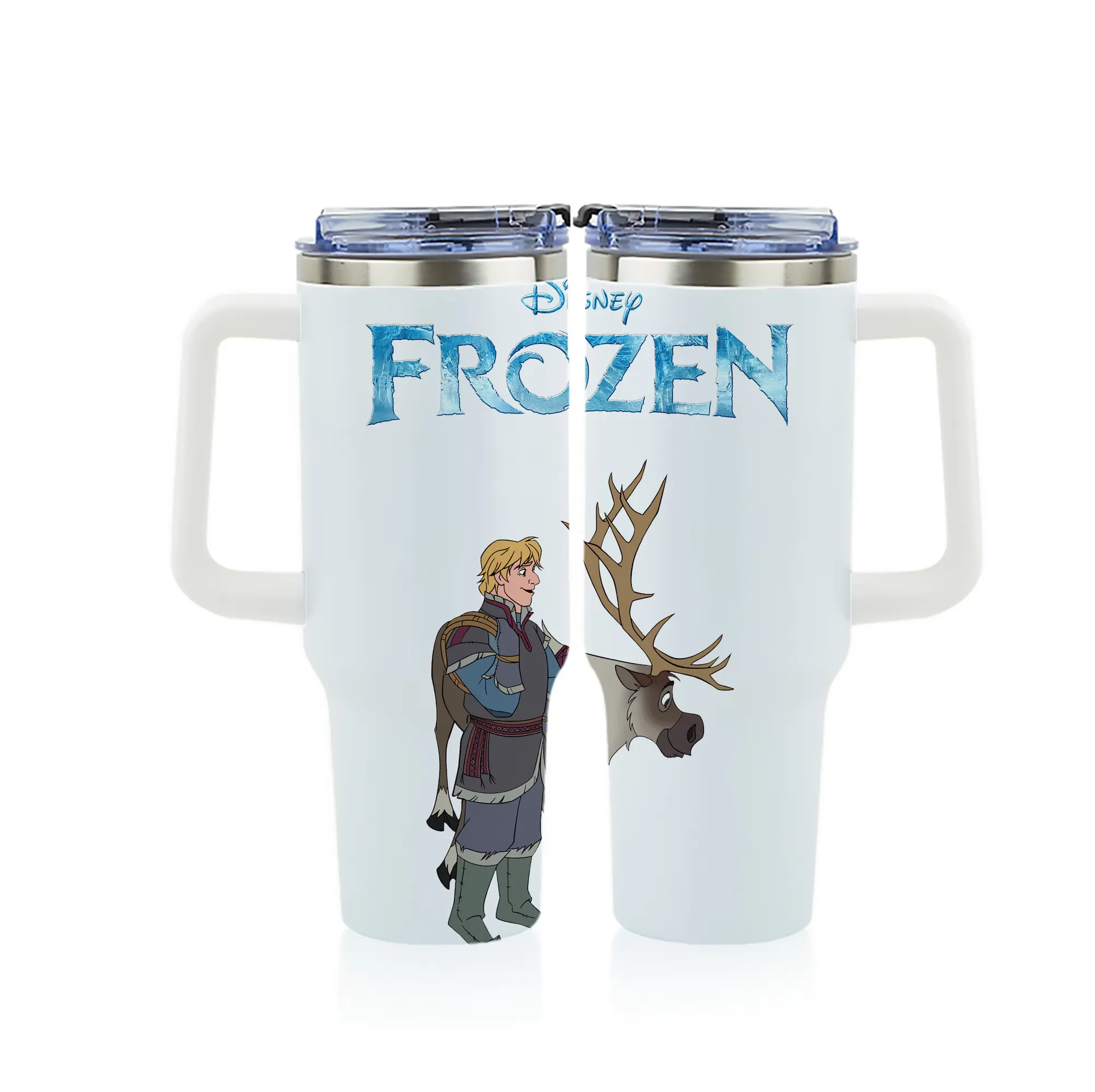 アナと雪の女王(Frozen) グッズ クリストフ(Kristoff) - 1200mL フルプリント車用タンブラー ・ 304ステンレス 内側 ・ 201ステンレス 外側 ・ 保温 保冷 ・ 通勤 ドライブ アウトドア用