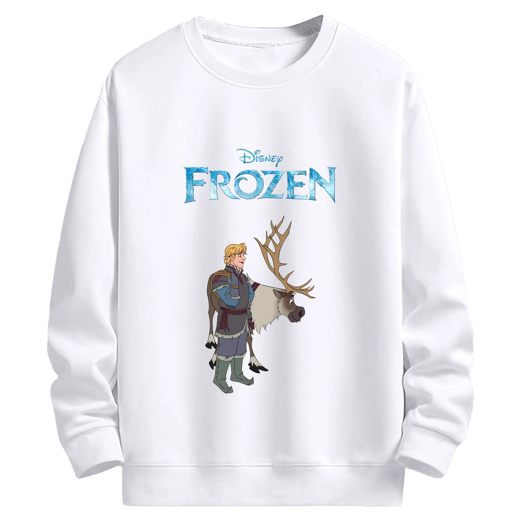 アナと雪の女王(Frozen) グッズ クリストフ(Kristoff) - 高品質 クルーネック スウェット ・ コットン59％ ポリエステル41％ ・ ユニセックス 長袖 トレーナー ・ カジュアル デイリー スポーツ 散歩用