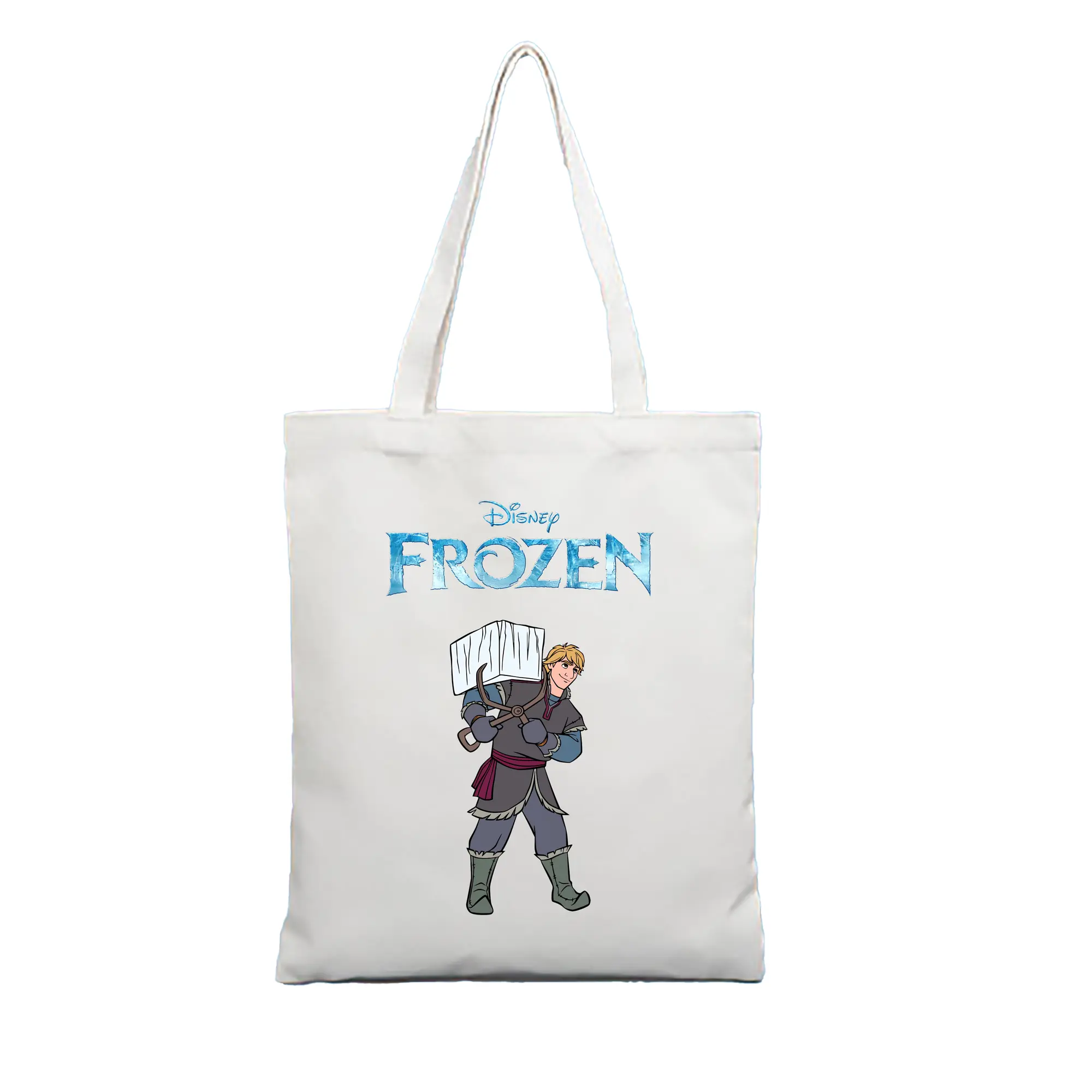 アナと雪の女王(Frozen) グッズ クリストフ(Kristoff) - 縦型キャンバス手提げバッグ（トートバッグ） ・ キャンバス素材 ・ ショッピング用 ・ 軽量 丈夫 お手入れ簡単
