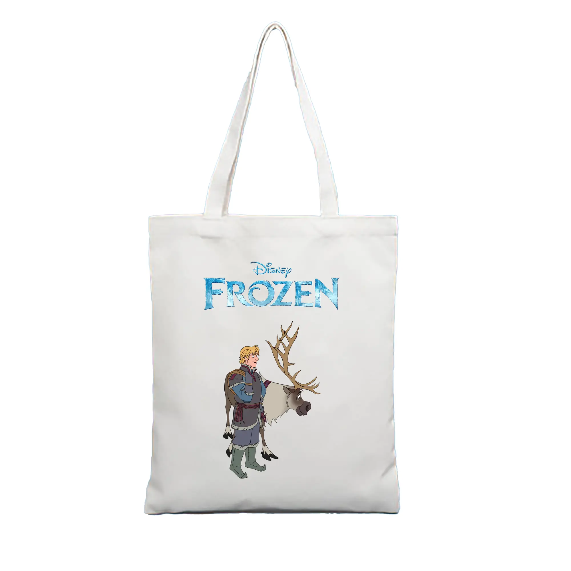 アナと雪の女王(Frozen) グッズ クリストフ(Kristoff) - 縦型キャンバス手提げバッグ（トートバッグ） ・ キャンバス素材 ・ ショッピング用 ・ 軽量 丈夫 お手入れ簡単