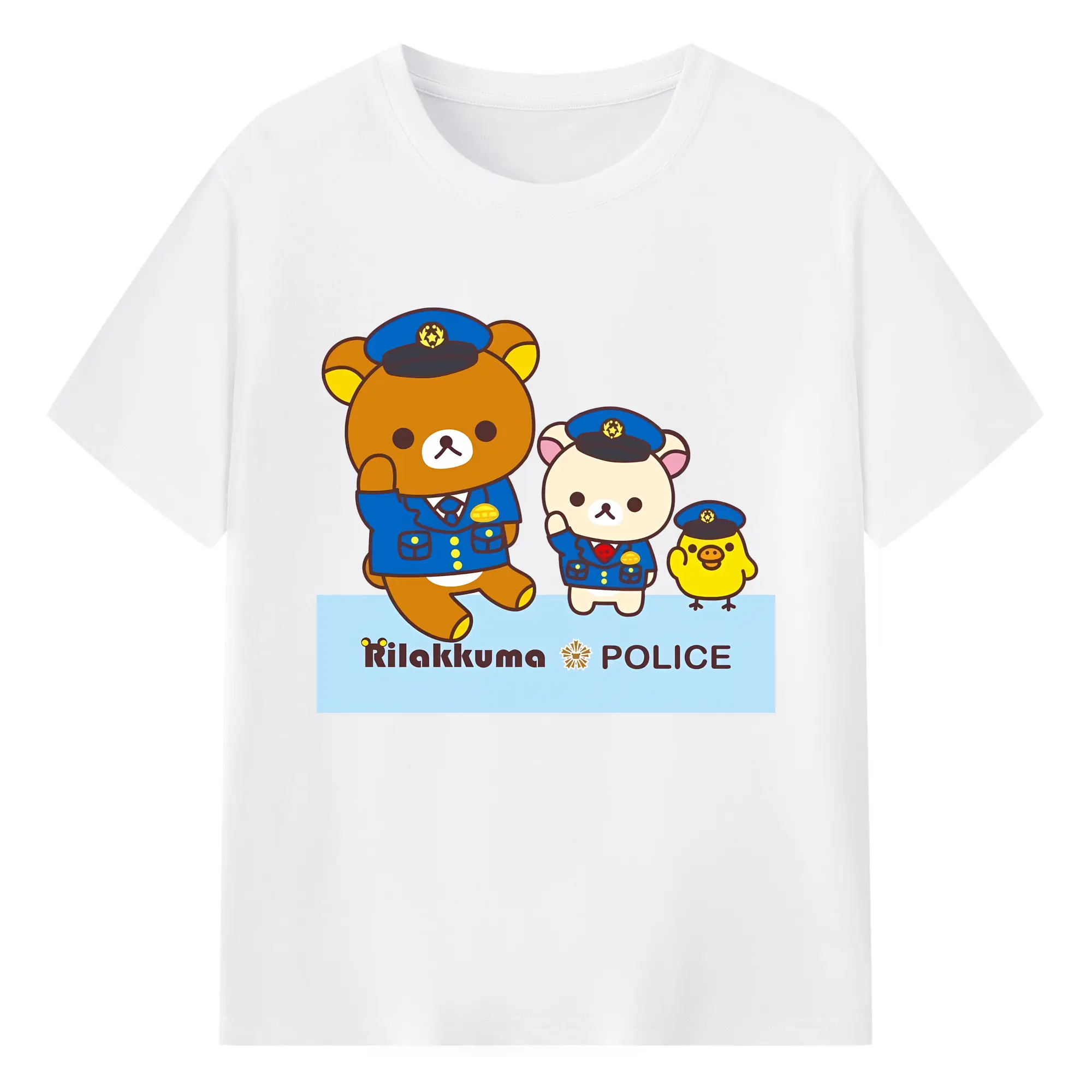 リラックマ (Rilakkuma) グッズ リラックマ (Rilakkuma) - 綿100％ 半袖Tシャツ ・ フロントプリント ・ 快適 通気性 ・ 日常使い 散歩 スポーツ用