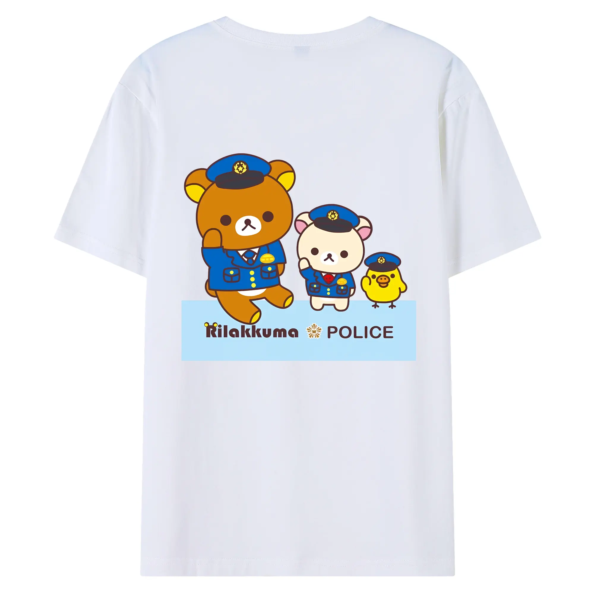 リラックマ (Rilakkuma) グッズ リラックマ (Rilakkuma) - 綿100％ 半袖Tシャツ ・ バックプリント ・ 快適 通気性 ・ 日常使い 散歩 スポーツ用