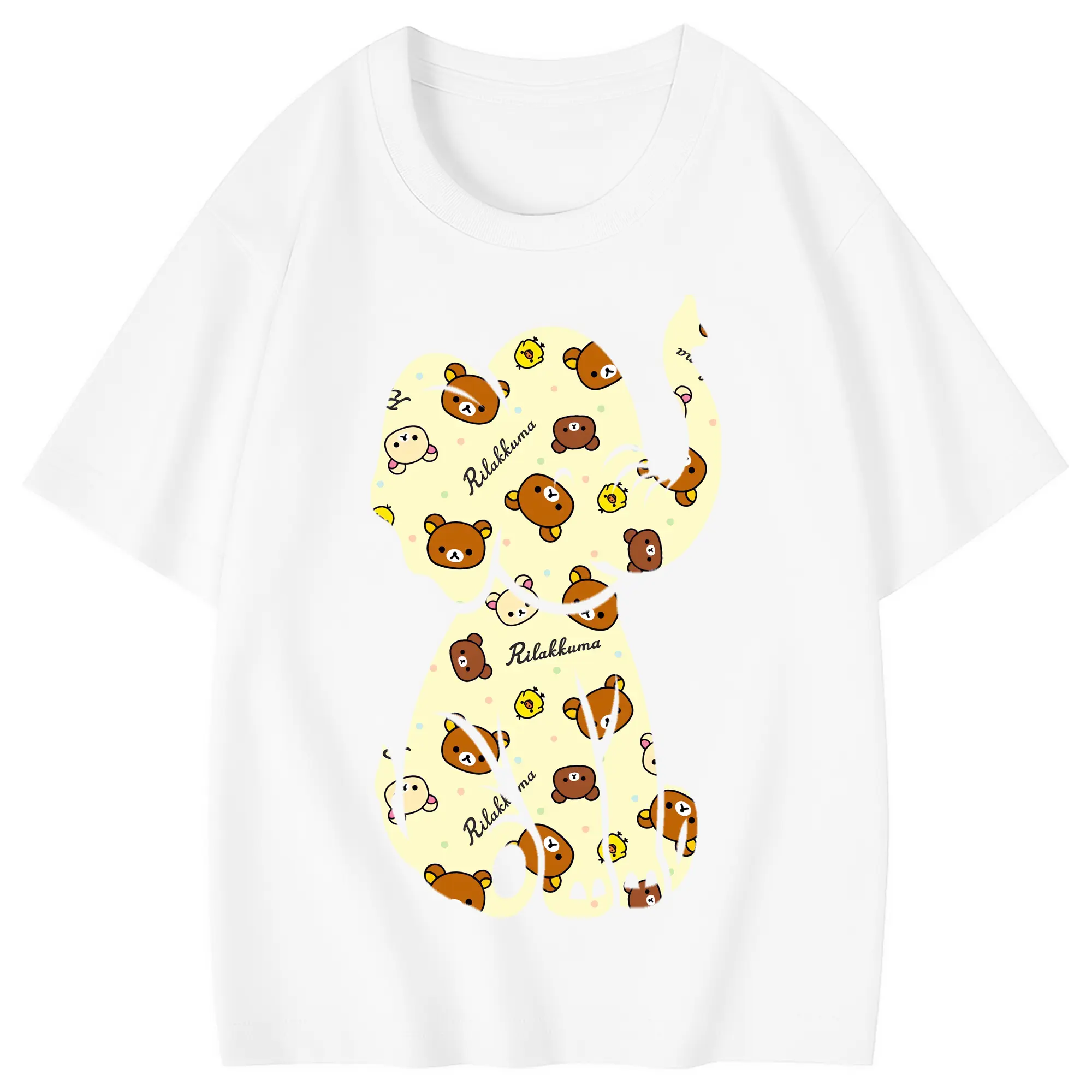 リラックマ (Rilakkuma) グッズ リラックマ (Rilakkuma) - 綿100％ キッズTシャツ ・ フロントプリント ・ 快適 通気性 ・ スポーツ カジュアル 散歩用