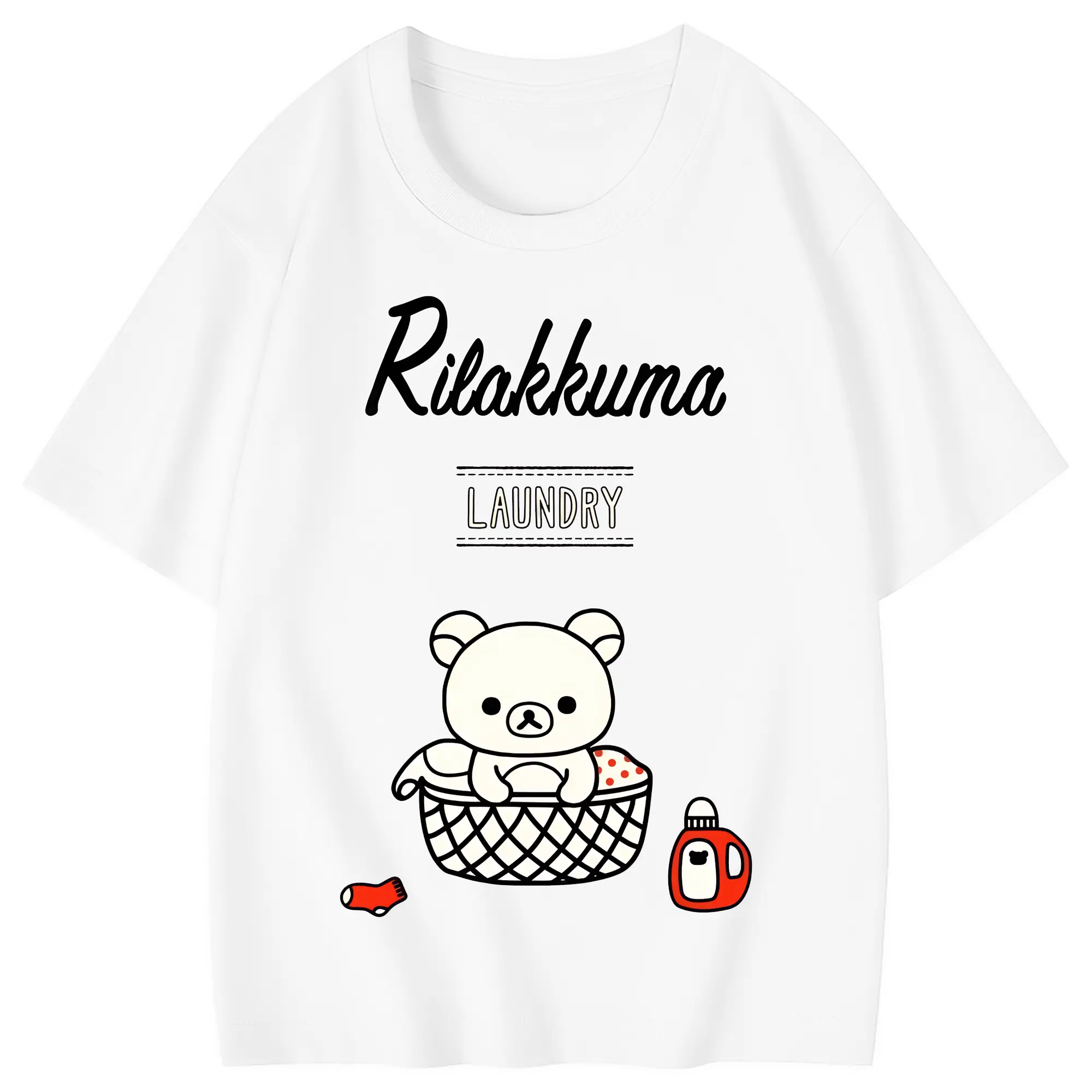 リラックマ (Rilakkuma) グッズ リラックマ (Rilakkuma) - 綿100％ キッズTシャツ ・ フロントプリント ・ 快適 通気性 ・ スポーツ カジュアル 散歩用