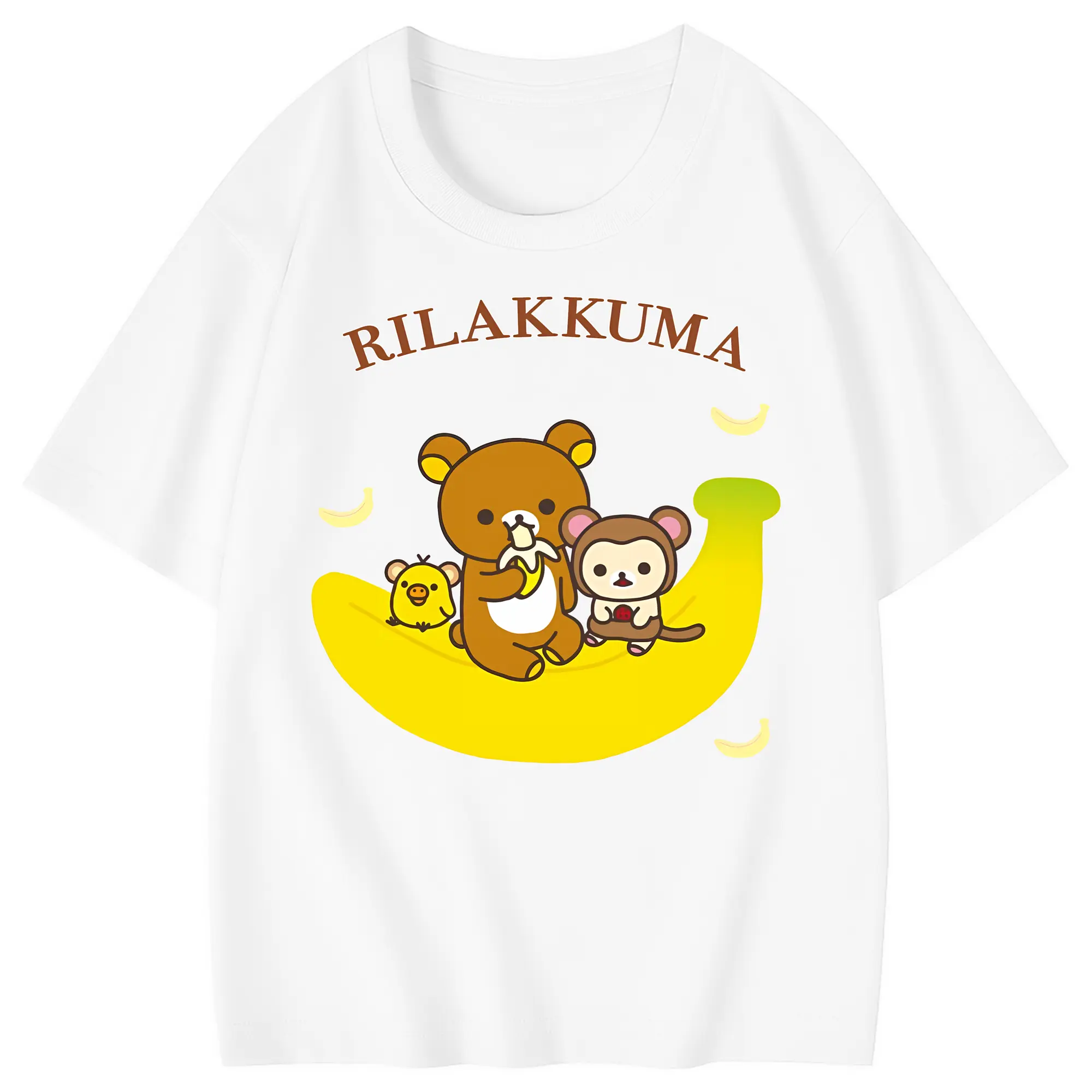リラックマ (Rilakkuma) グッズ リラックマ (Rilakkuma) - 綿100％ キッズTシャツ ・ フロントプリント ・ 快適 通気性 ・ スポーツ カジュアル 散歩用