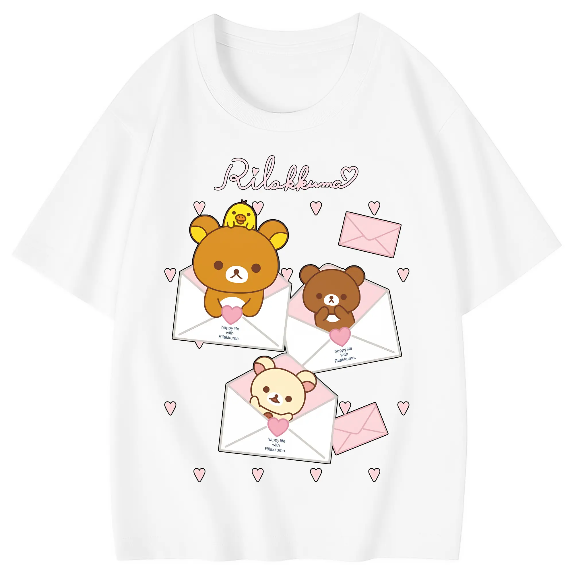 リラックマ (Rilakkuma) グッズ リラックマ (Rilakkuma) - 綿100％ キッズTシャツ ・ フロントプリント ・ 快適 通気性 ・ スポーツ カジュアル 散歩用