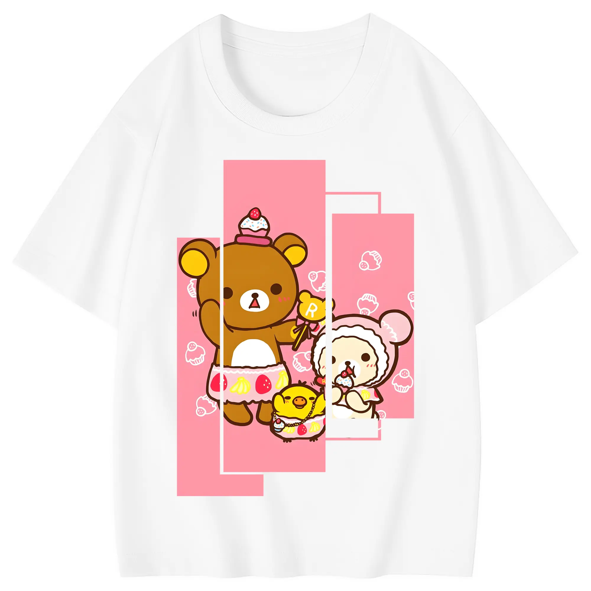 リラックマ (Rilakkuma) グッズ リラックマ (Rilakkuma) - 綿100％ キッズTシャツ ・ フロントプリント ・ 快適 通気性 ・ スポーツ カジュアル 散歩用