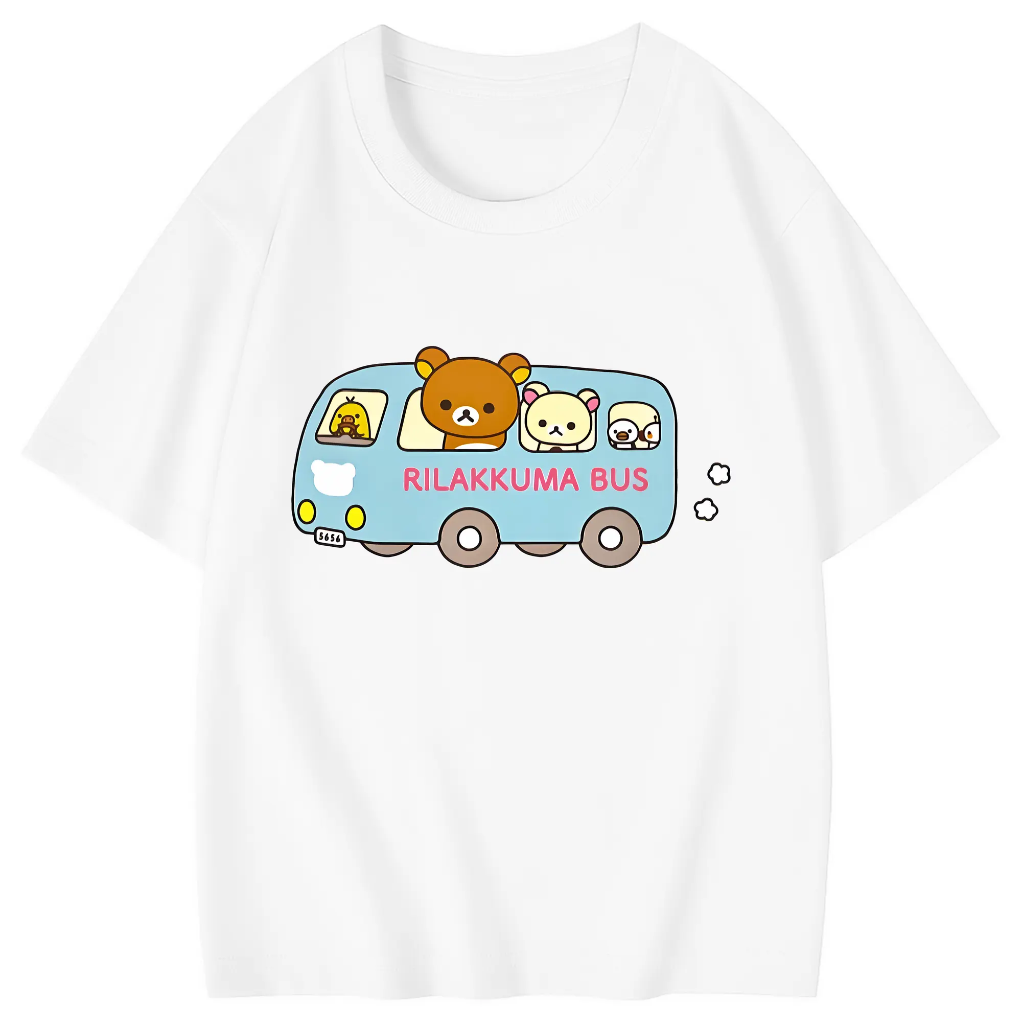 リラックマ (Rilakkuma) グッズ コリラックマ (Korirakkuma) - 綿100％ キッズTシャツ ・ フロントプリント ・ 快適 通気性 ・ スポーツ カジュアル 散歩用