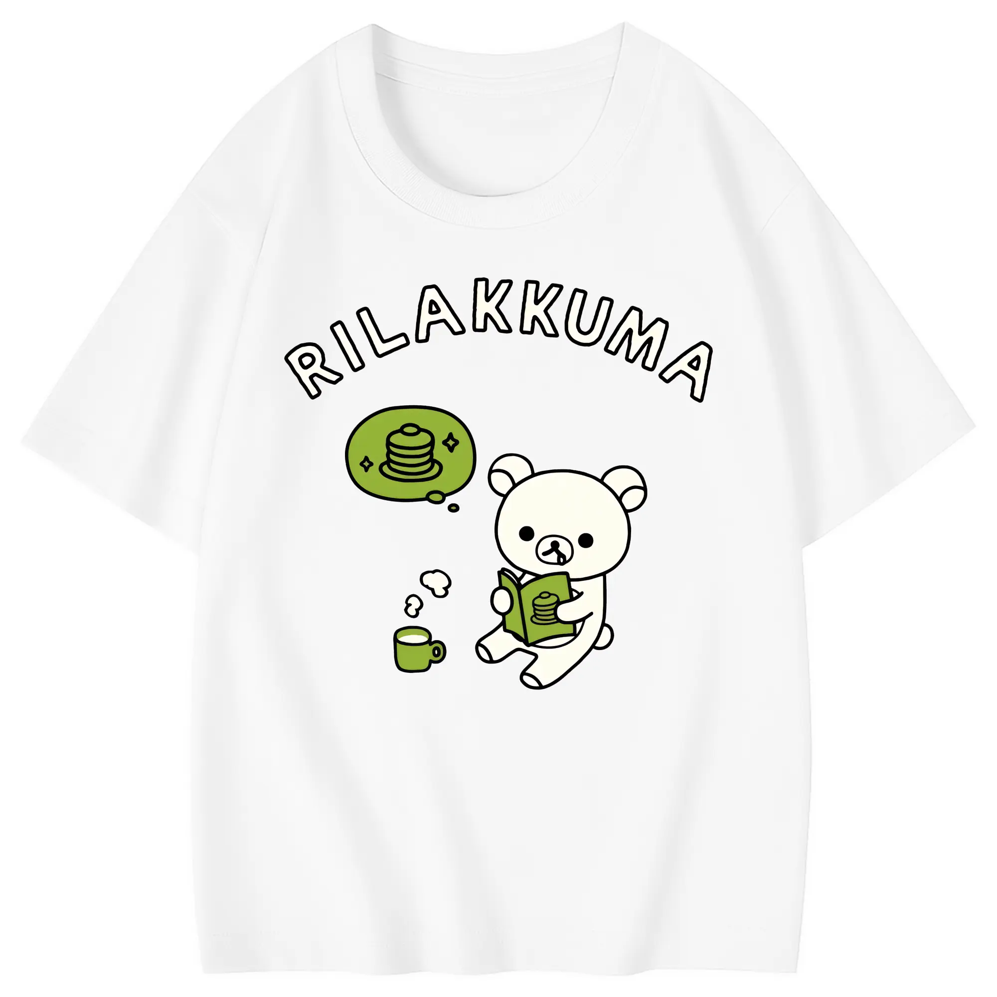 リラックマ (Rilakkuma) グッズ コリラックマ (Korirakkuma) - 綿100％ キッズTシャツ ・ フロントプリント ・ 快適 通気性 ・ スポーツ カジュアル 散歩用