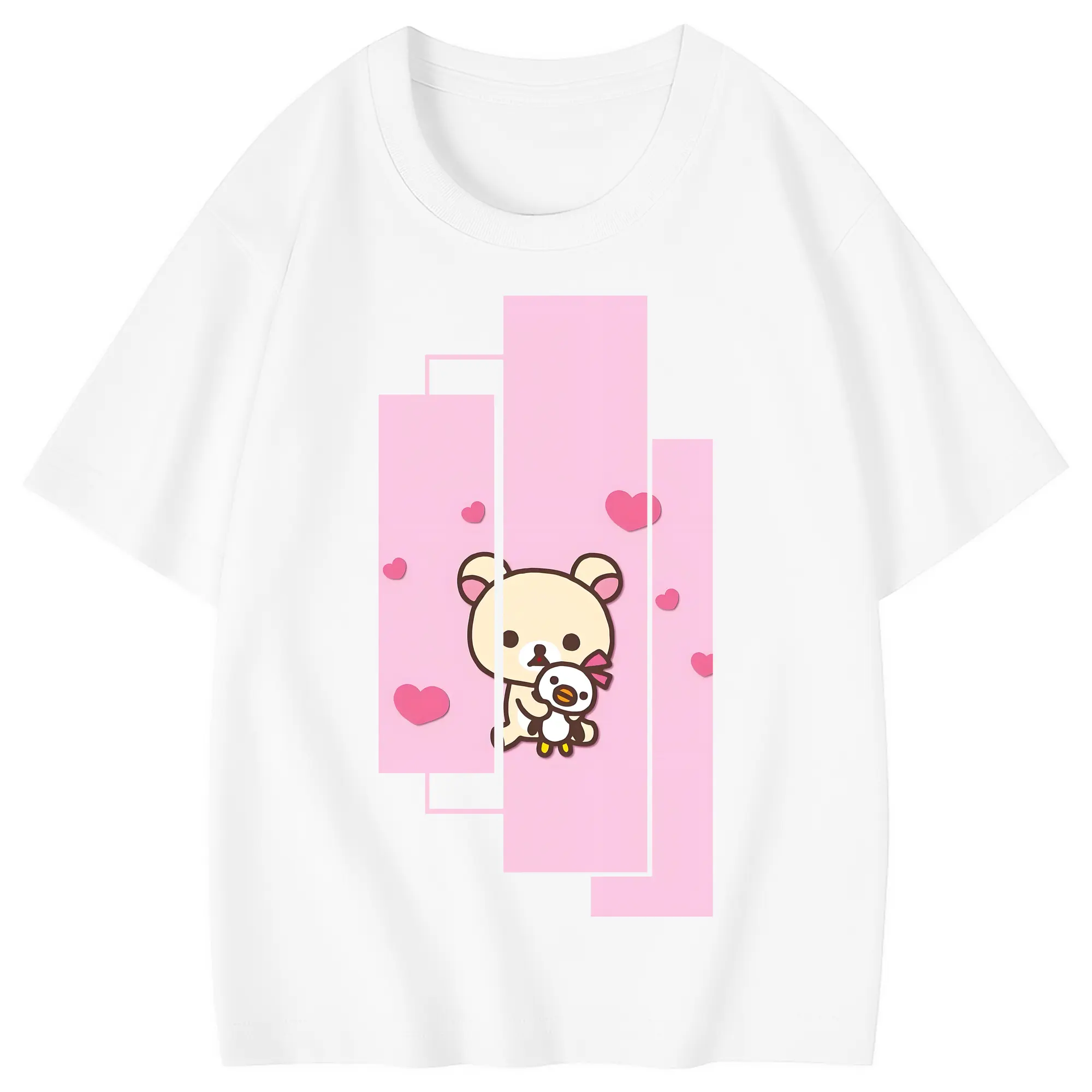 リラックマ (Rilakkuma) グッズ コリラックマ (Korirakkuma) - 綿100％ キッズTシャツ ・ フロントプリント ・ 快適 通気性 ・ スポーツ カジュアル 散歩用