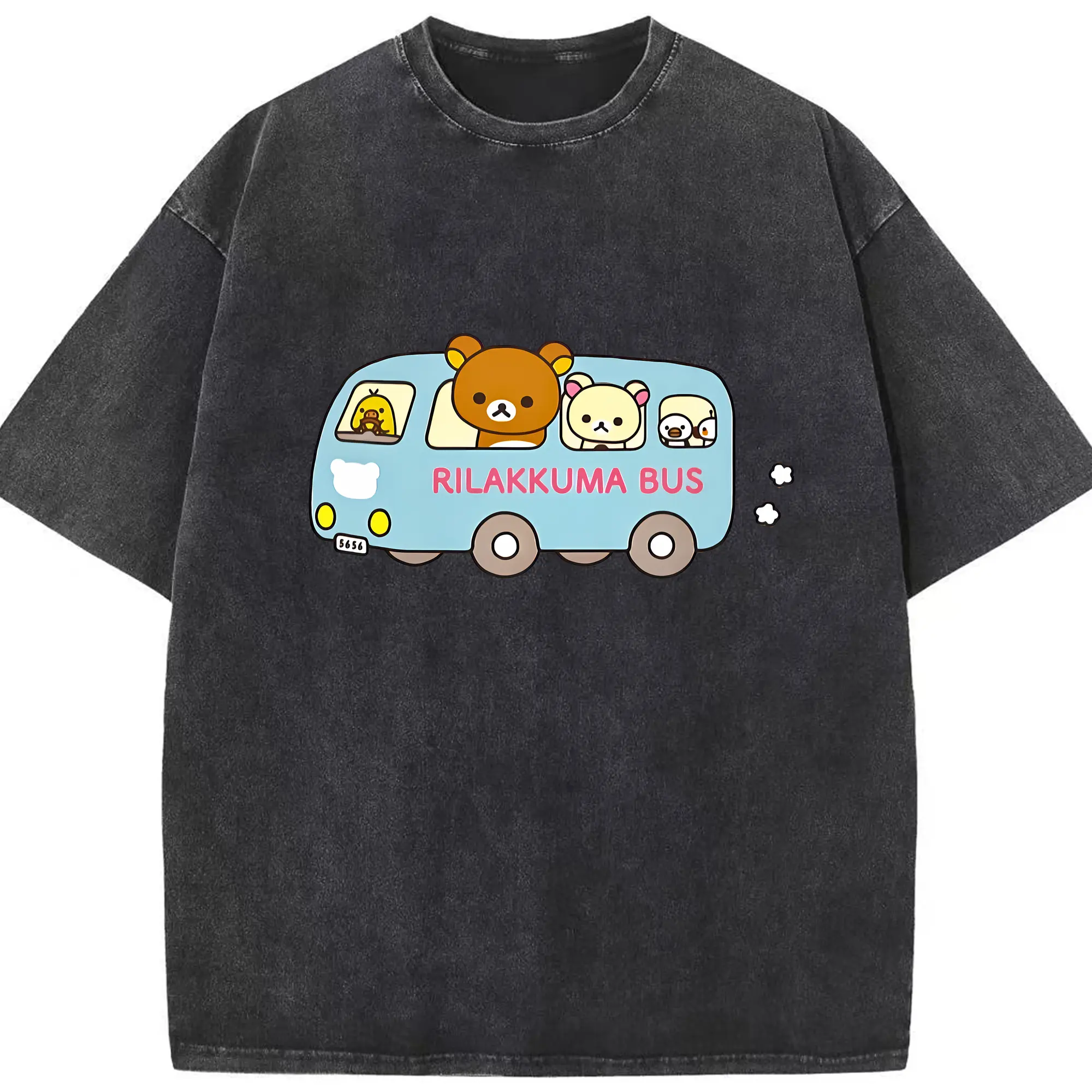リラックマ (Rilakkuma) グッズ コリラックマ (Korirakkuma) - 綿100％ ヴィンテージ風 半袖Tシャツ ・ フロントプリント ・ 柔らか肌触り ・ 通気性 快適 ・ スポーツ カジュアル 外出用
