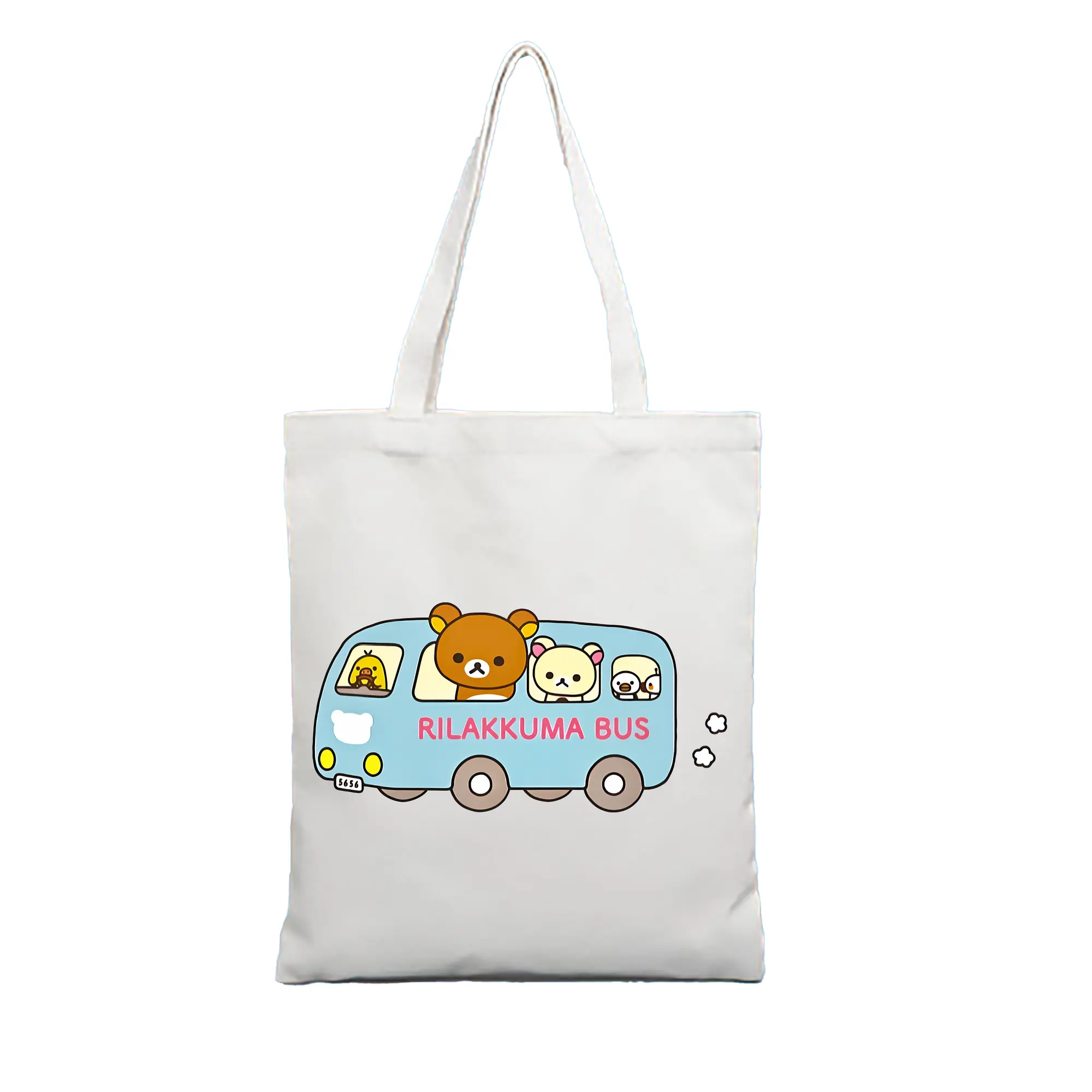 リラックマ (Rilakkuma) グッズ コリラックマ (Korirakkuma) - 縦型キャンバス手提げバッグ（トートバッグ） ・ キャンバス素材 ・ ショッピング用 ・ 軽量 丈夫 お手入れ簡単