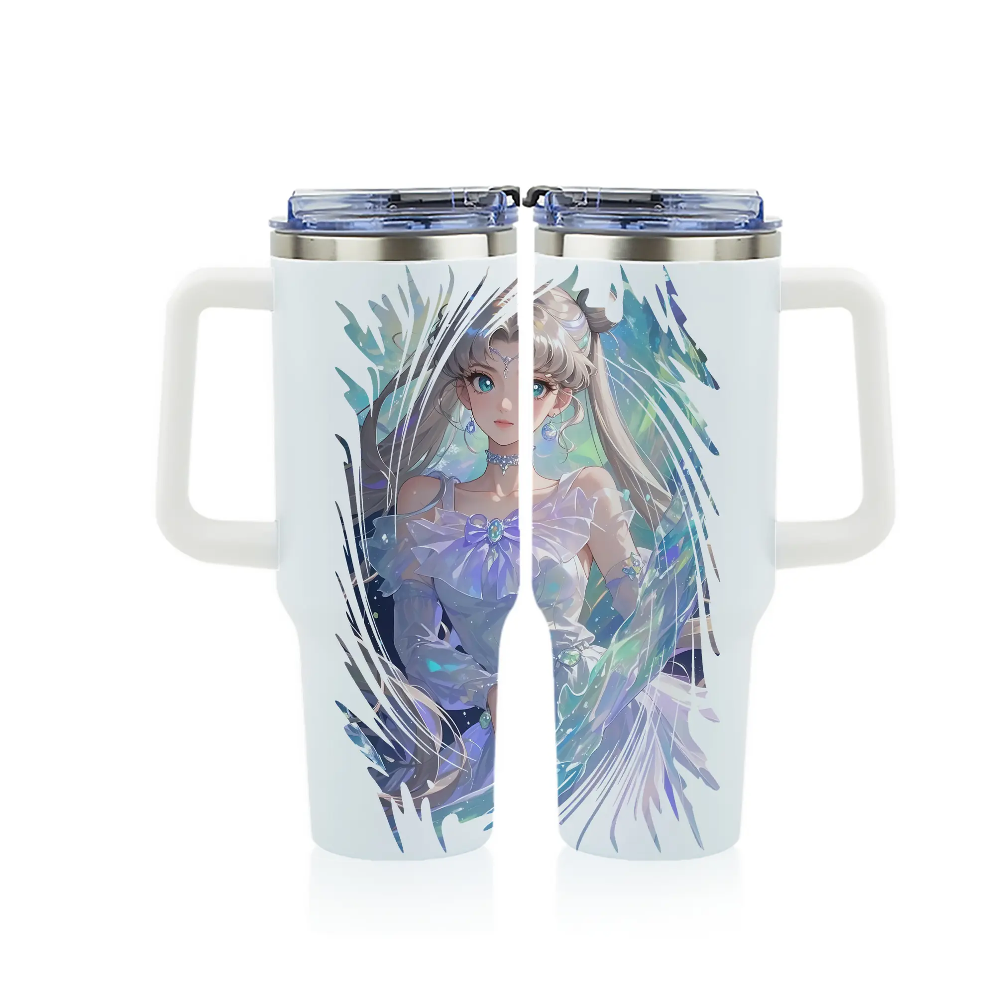 美少女戦士セーラームーン グッズ 月野 うさぎ - 1200mL フルプリント車用タンブラー ・ 304ステンレス 内側 ・ 201ステンレス 外側 ・ 保温 保冷 ・ 通勤 ドライブ アウトドア用