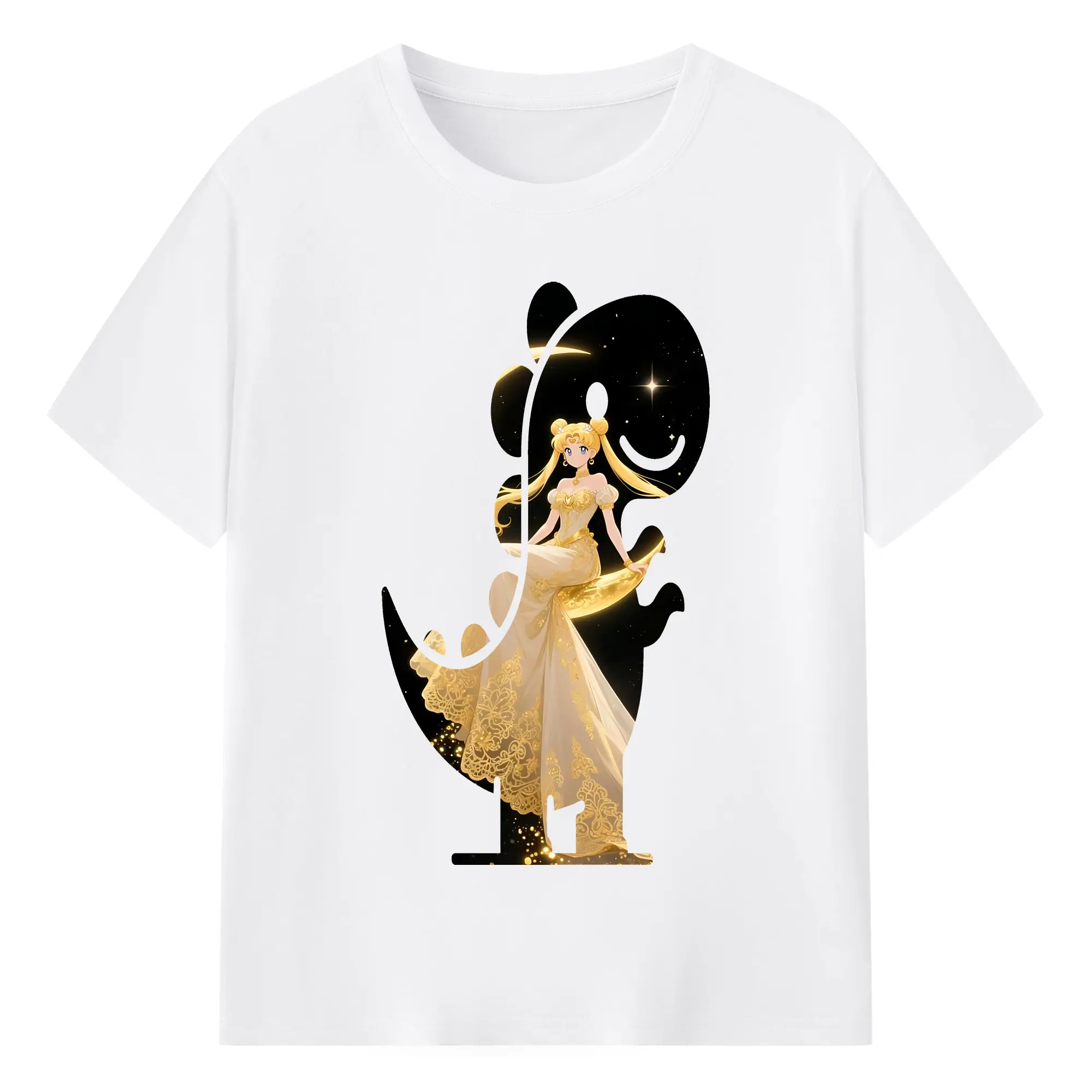 美少女戦士セーラームーン グッズ 月野 うさぎ - 綿100％ 半袖Tシャツ ・ フロントプリント ・ 快適 通気性 ・ 日常使い 散歩 スポーツ用