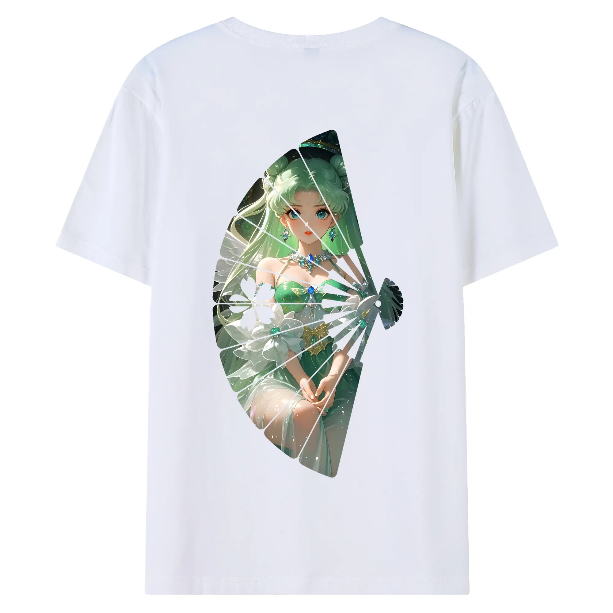 美少女戦士セーラームーン グッズ 月野 うさぎ - 綿100％ 半袖Tシャツ ・ バックプリント ・ 快適 通気性 ・ 日常使い 散歩 スポーツ用