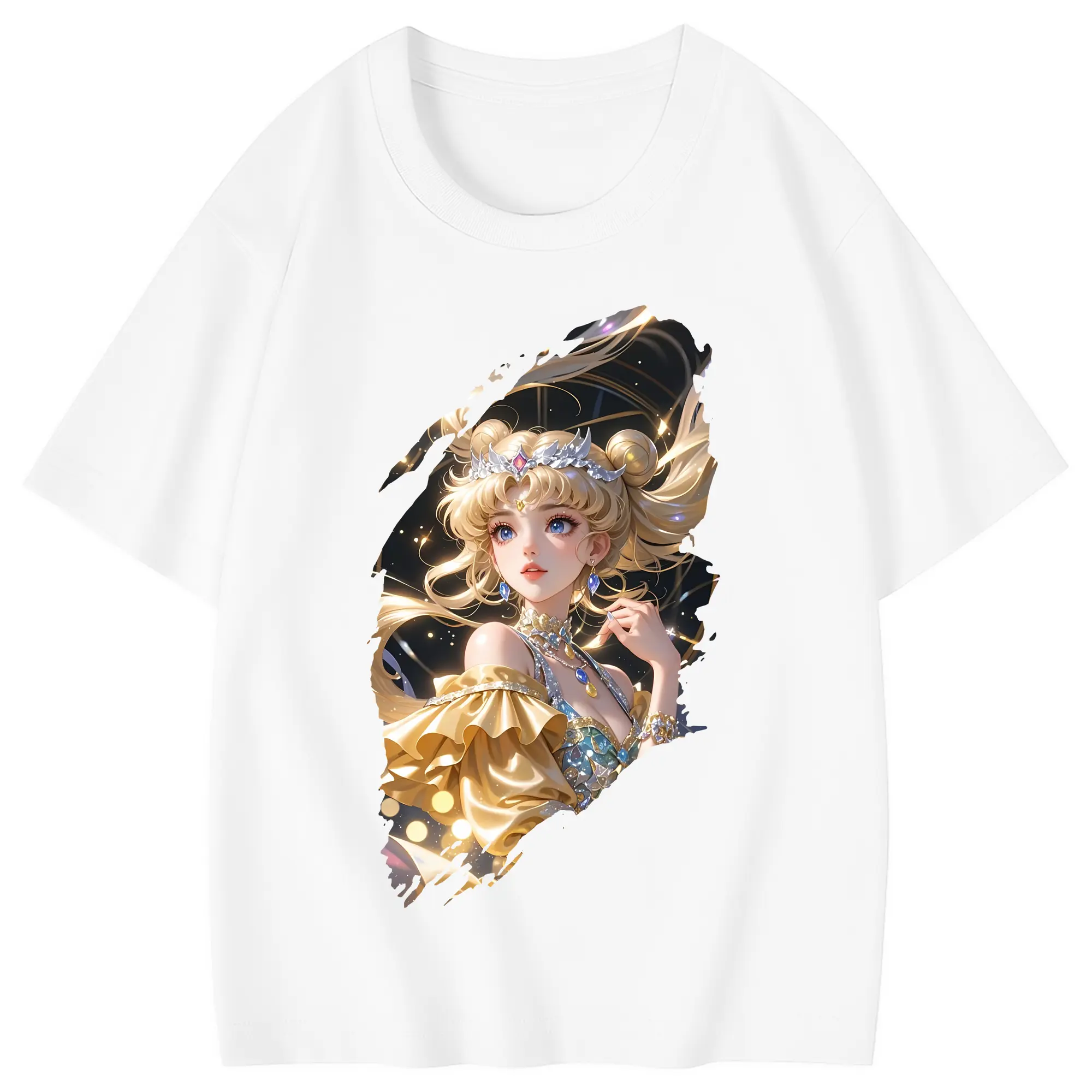 美少女戦士セーラームーン グッズ 月野 うさぎ - 綿100％ キッズTシャツ ・ フロントプリント ・ 快適 通気性 ・ スポーツ カジュアル 散歩用