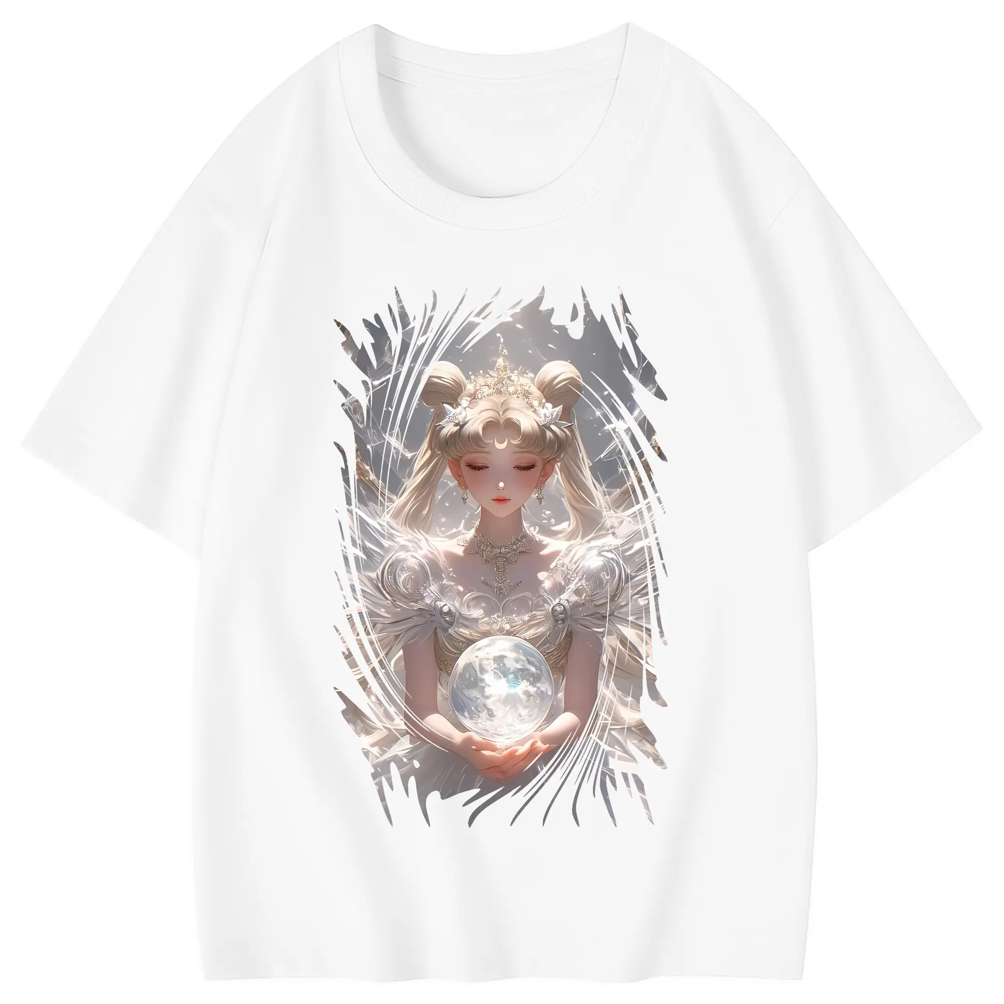 美少女戦士セーラームーン グッズ 月野 うさぎ - 綿100％ キッズTシャツ ・ フロントプリント ・ 快適 通気性 ・ スポーツ カジュアル 散歩用