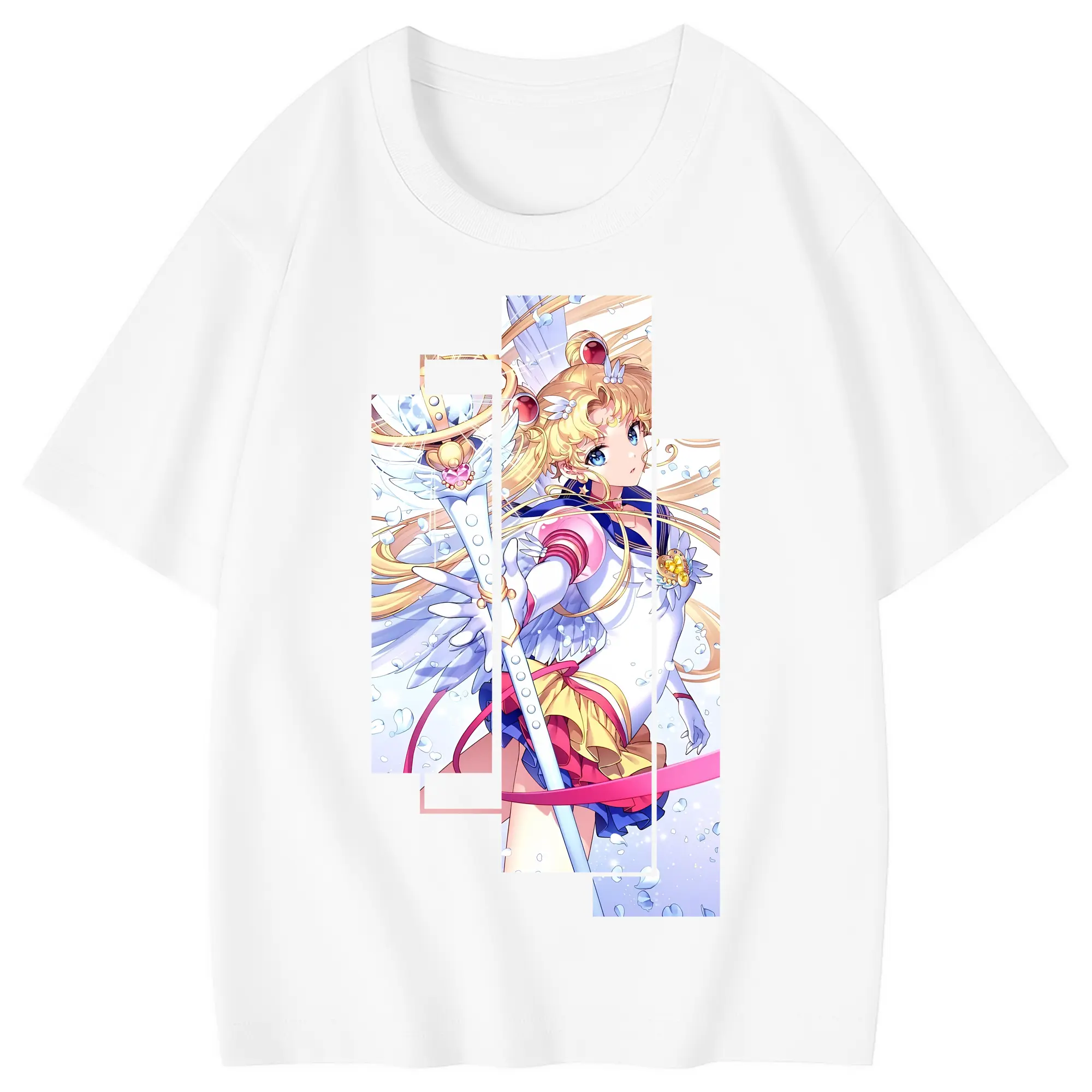 美少女戦士セーラームーン グッズ 月野 うさぎ - 綿100％ キッズTシャツ ・ フロントプリント ・ 快適 通気性 ・ スポーツ カジュアル 散歩用