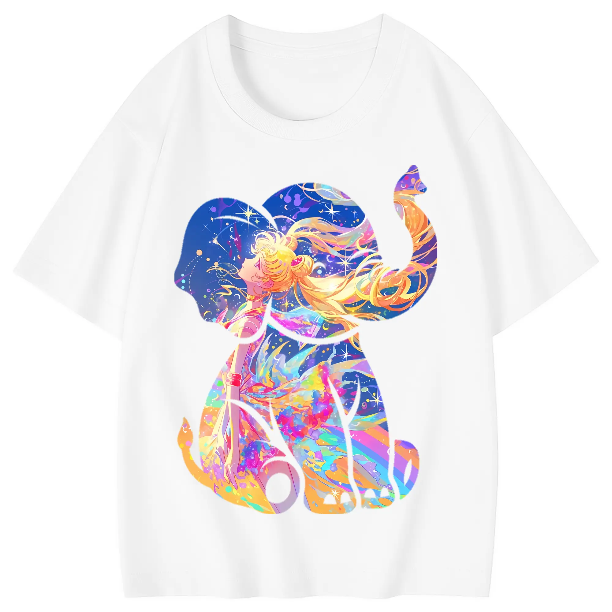 美少女戦士セーラームーン グッズ 月野 うさぎ - 綿100％ キッズTシャツ ・ フロントプリント ・ 快適 通気性 ・ スポーツ カジュアル 散歩用