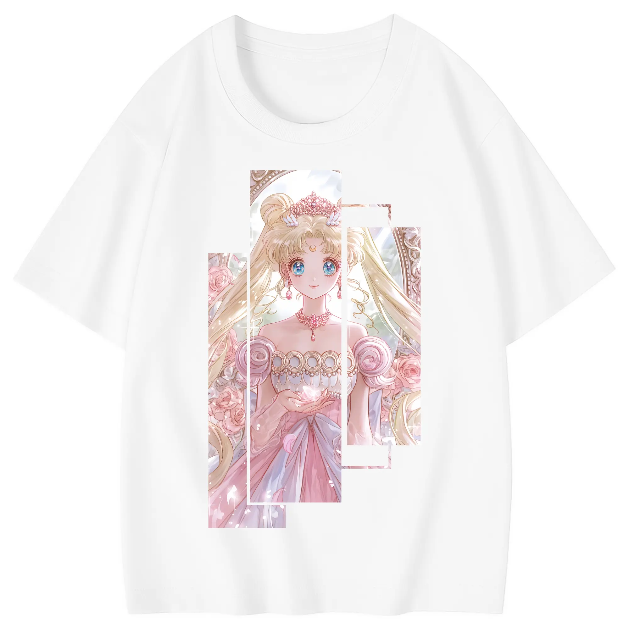 美少女戦士セーラームーン グッズ 月野 うさぎ - 綿100％ キッズTシャツ ・ フロントプリント ・ 快適 通気性 ・ スポーツ カジュアル 散歩用