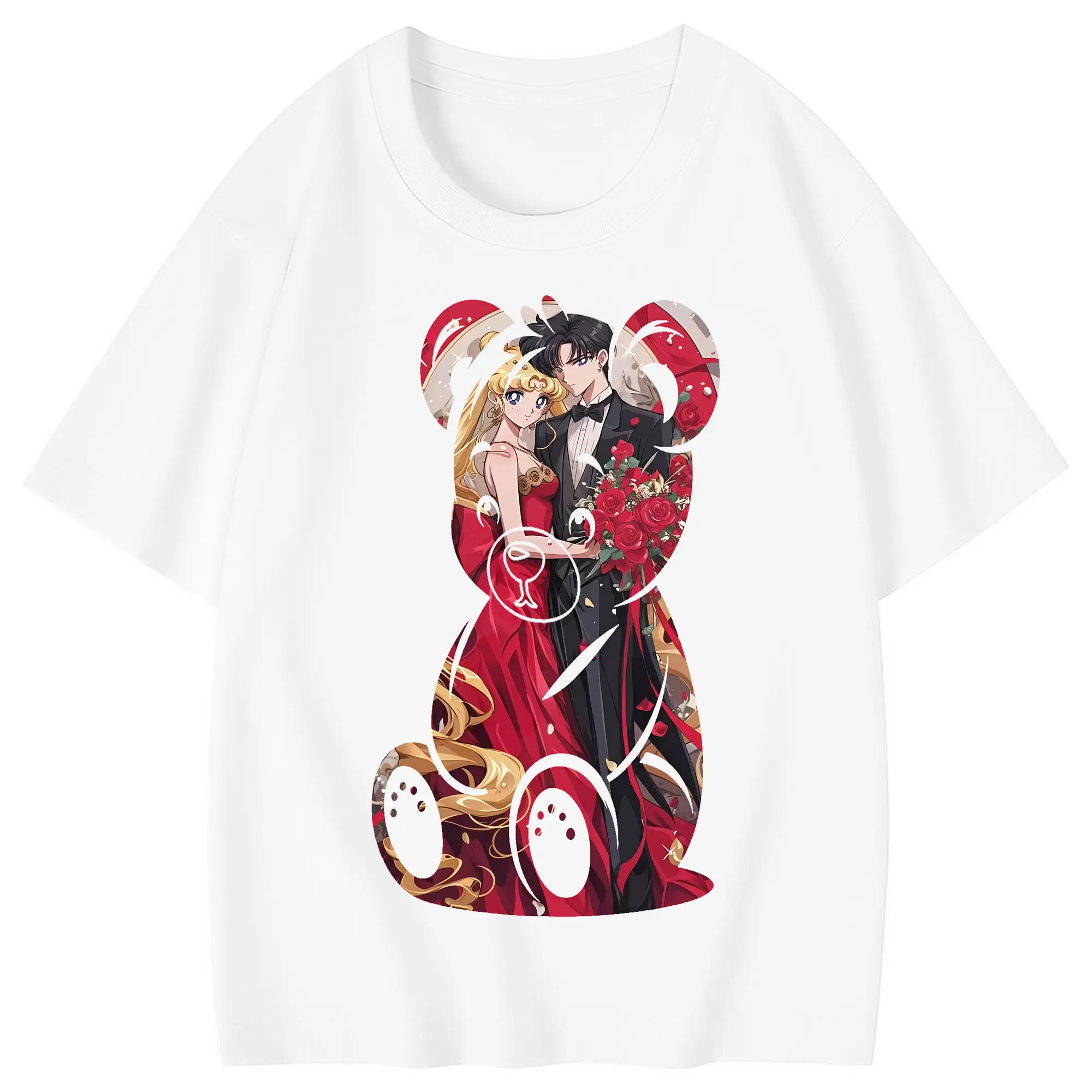 美少女戦士セーラームーン グッズ 月野 うさぎ - 綿100％ キッズTシャツ ・ フロントプリント ・ 快適 通気性 ・ スポーツ カジュアル 散歩用