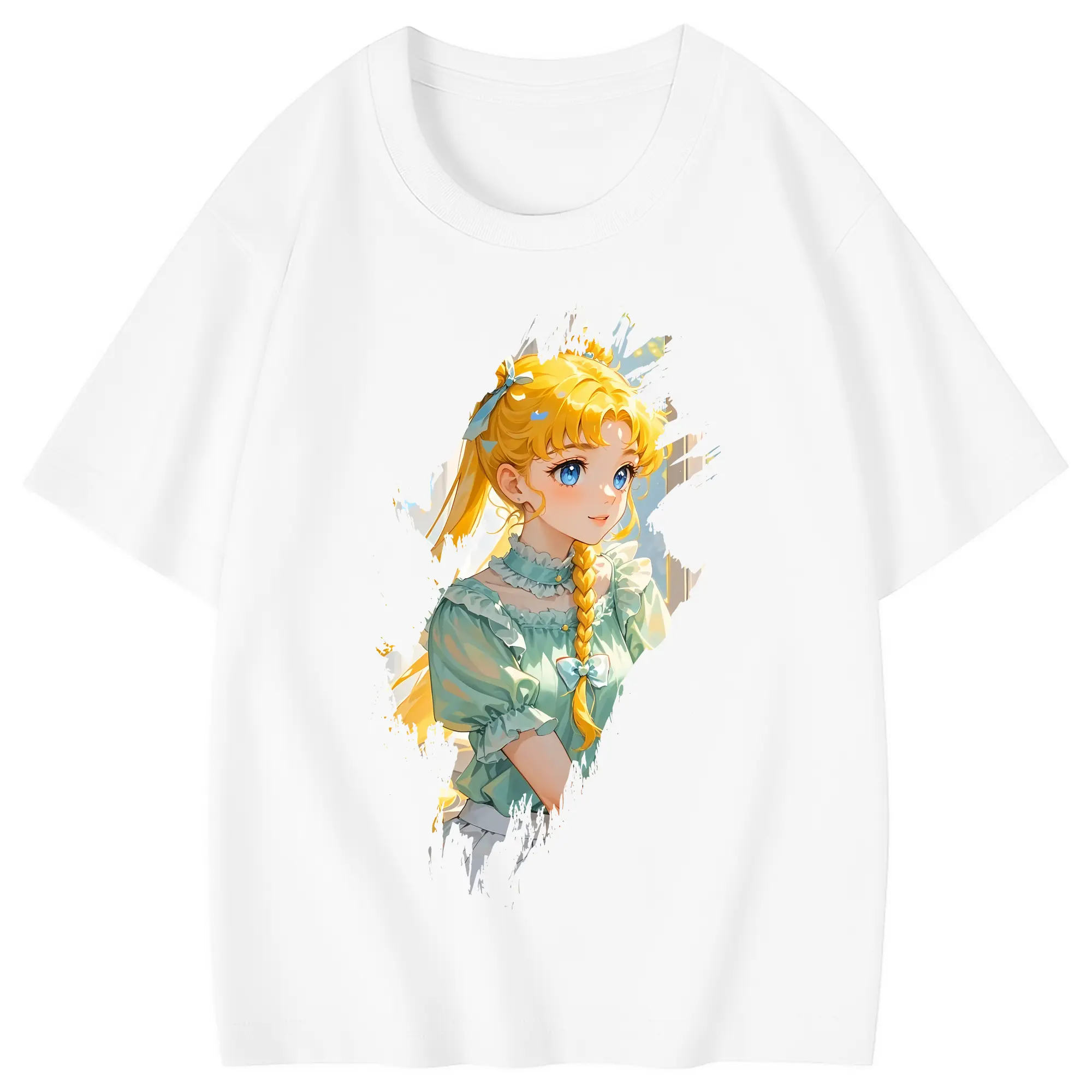 美少女戦士セーラームーン グッズ 月野 うさぎ - 綿100％ キッズTシャツ ・ フロントプリント ・ 快適 通気性 ・ スポーツ カジュアル 散歩用