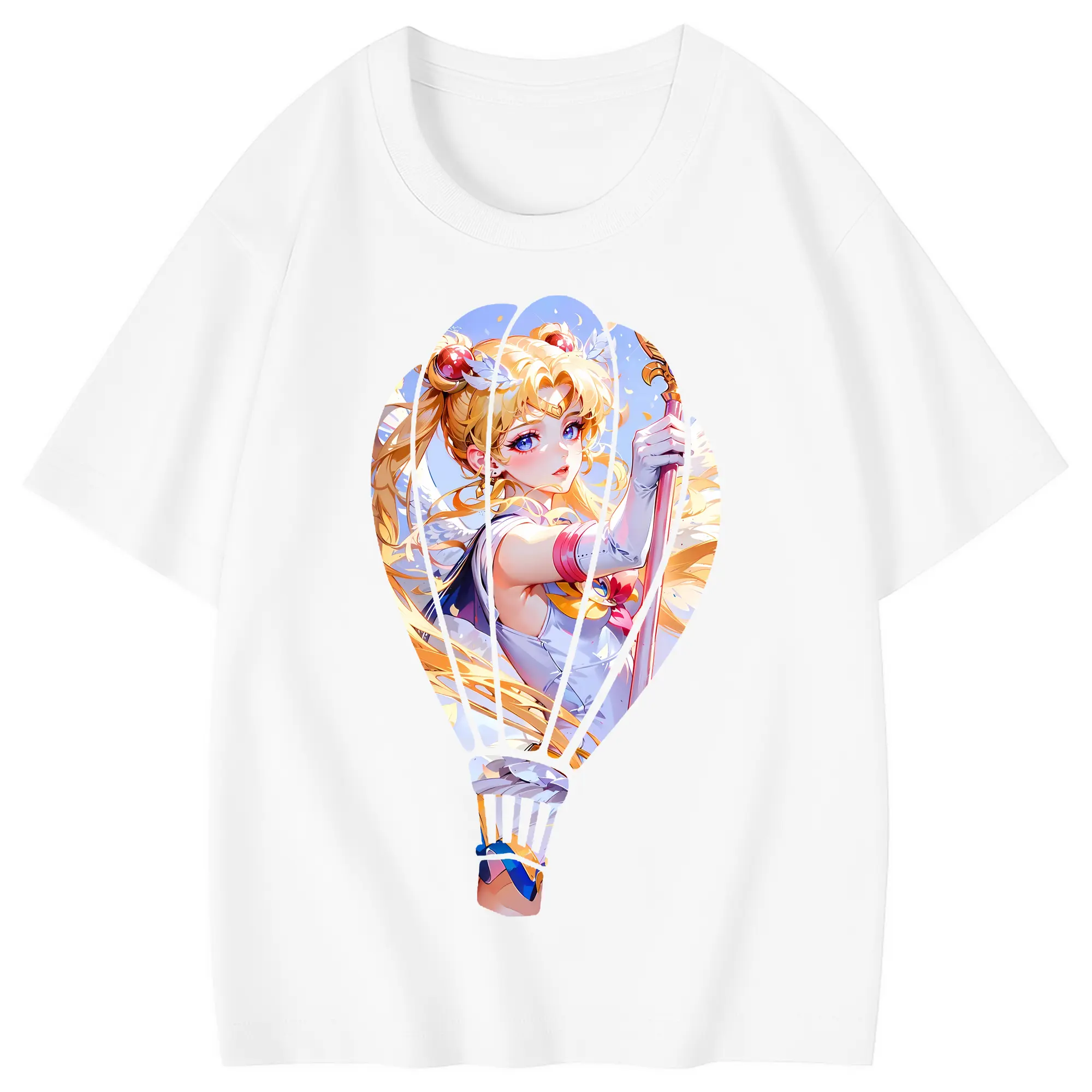 美少女戦士セーラームーン グッズ 月野 うさぎ - 綿100％ キッズTシャツ ・ フロントプリント ・ 快適 通気性 ・ スポーツ カジュアル 散歩用
