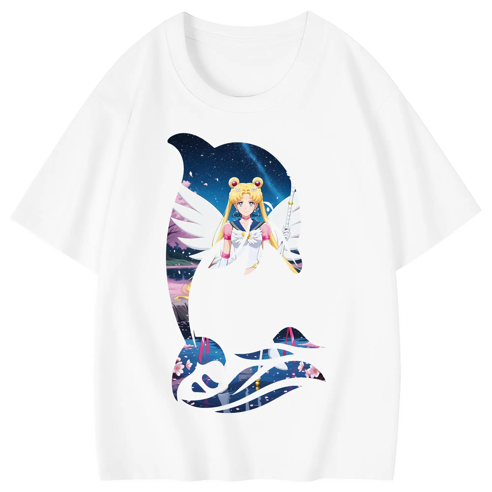 美少女戦士セーラームーン グッズ 月野 うさぎ - 綿100％ キッズTシャツ ・ フロントプリント ・ 快適 通気性 ・ スポーツ カジュアル 散歩用