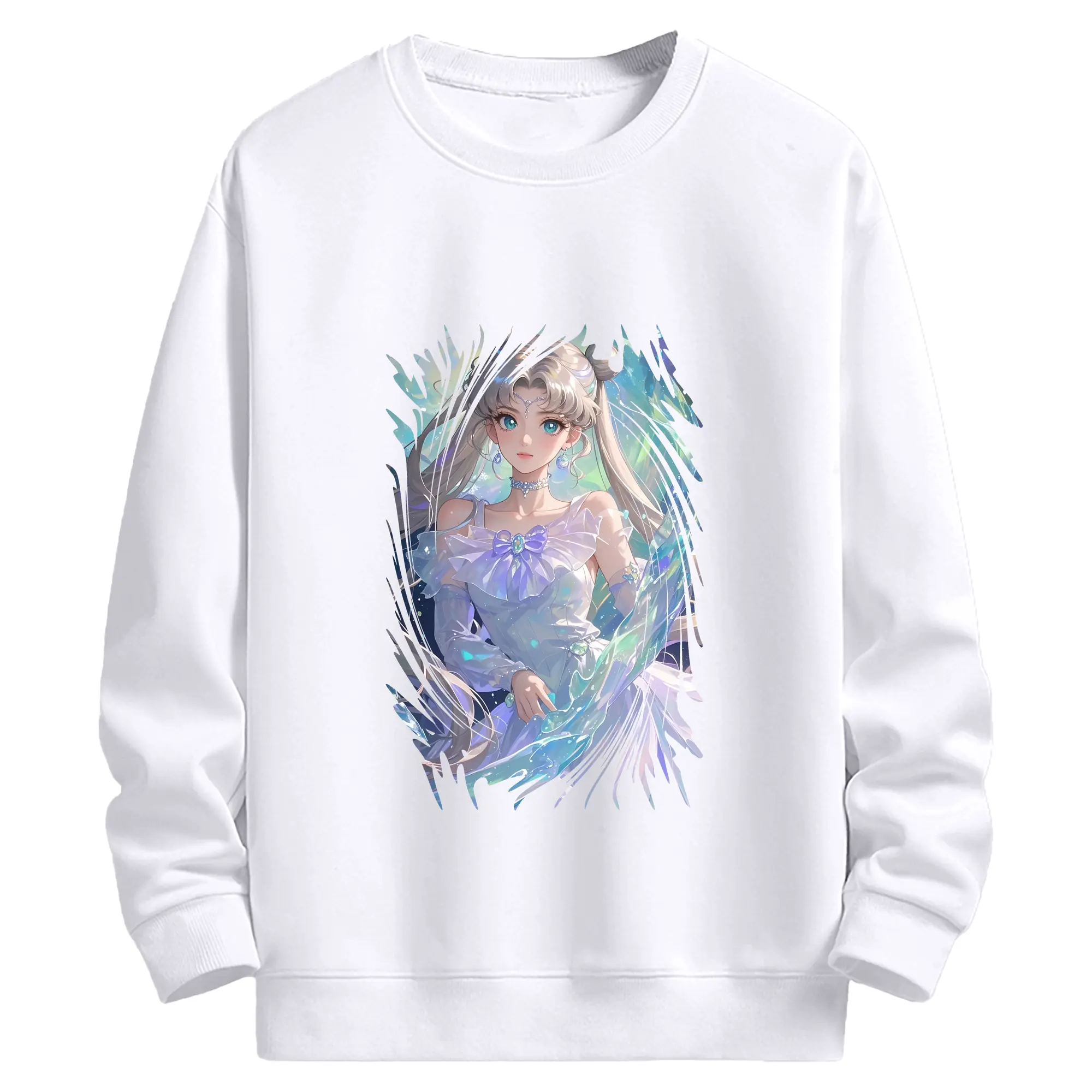 美少女戦士セーラームーン グッズ 月野 うさぎ - 高品質 クルーネック スウェット ・ コットン59％ ポリエステル41％ ・ ユニセックス 長袖 トレーナー ・ カジュアル デイリー スポーツ 散歩用