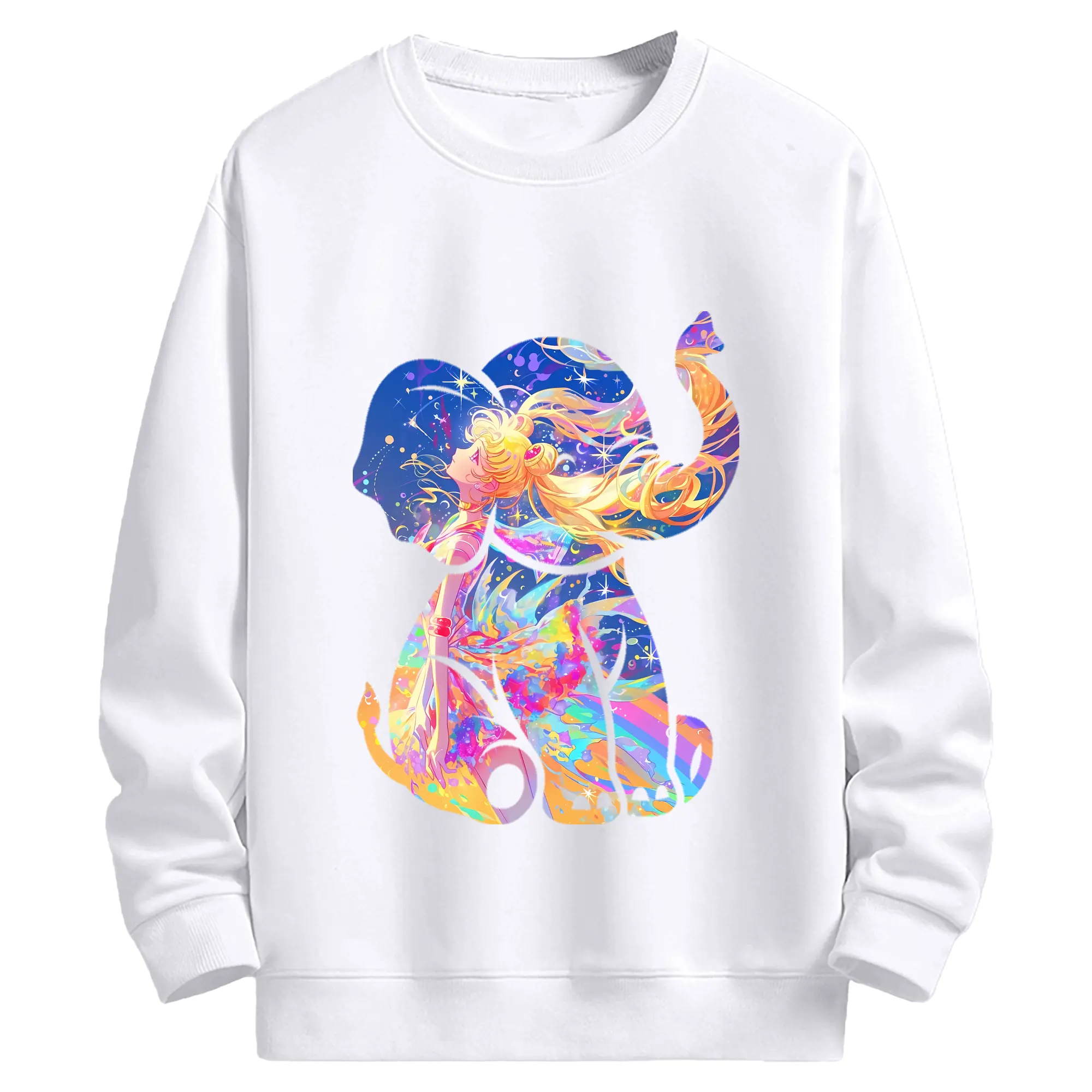 美少女戦士セーラームーン グッズ 月野 うさぎ - 高品質 クルーネック スウェット ・ コットン59％ ポリエステル41％ ・ ユニセックス 長袖 トレーナー ・ カジュアル デイリー スポーツ 散歩用