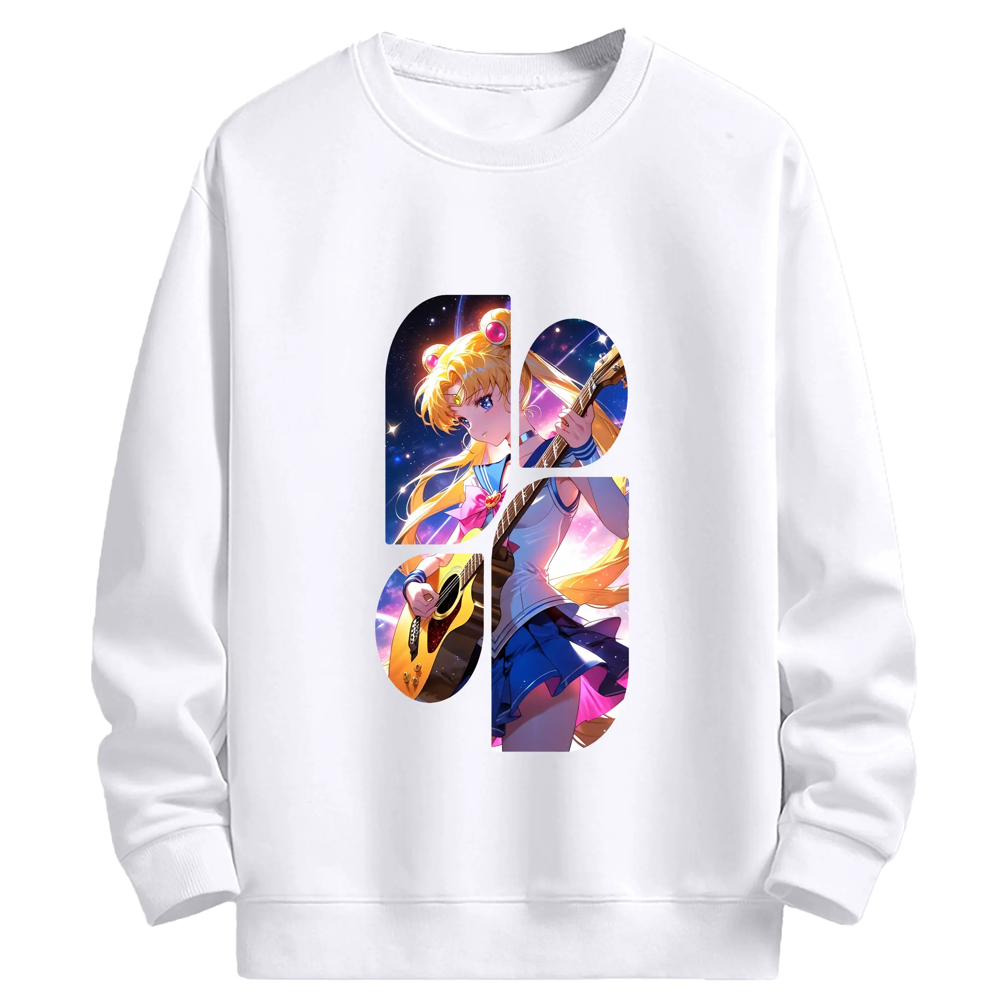 美少女戦士セーラームーン グッズ 月野 うさぎ - 高品質 クルーネック スウェット ・ コットン59％ ポリエステル41％ ・ ユニセックス 長袖 トレーナー ・ カジュアル デイリー スポーツ 散歩用