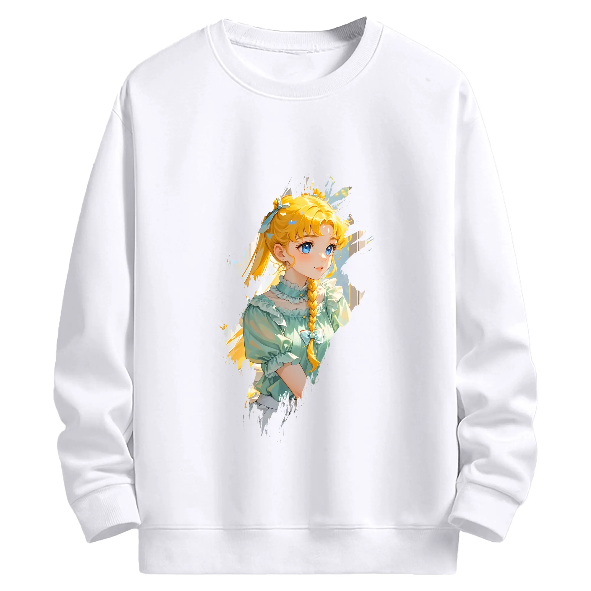 美少女戦士セーラームーン グッズ 月野 うさぎ - 高品質 クルーネック スウェット ・ コットン59％ ポリエステル41％ ・ ユニセックス 長袖 トレーナー ・ カジュアル デイリー スポーツ 散歩用