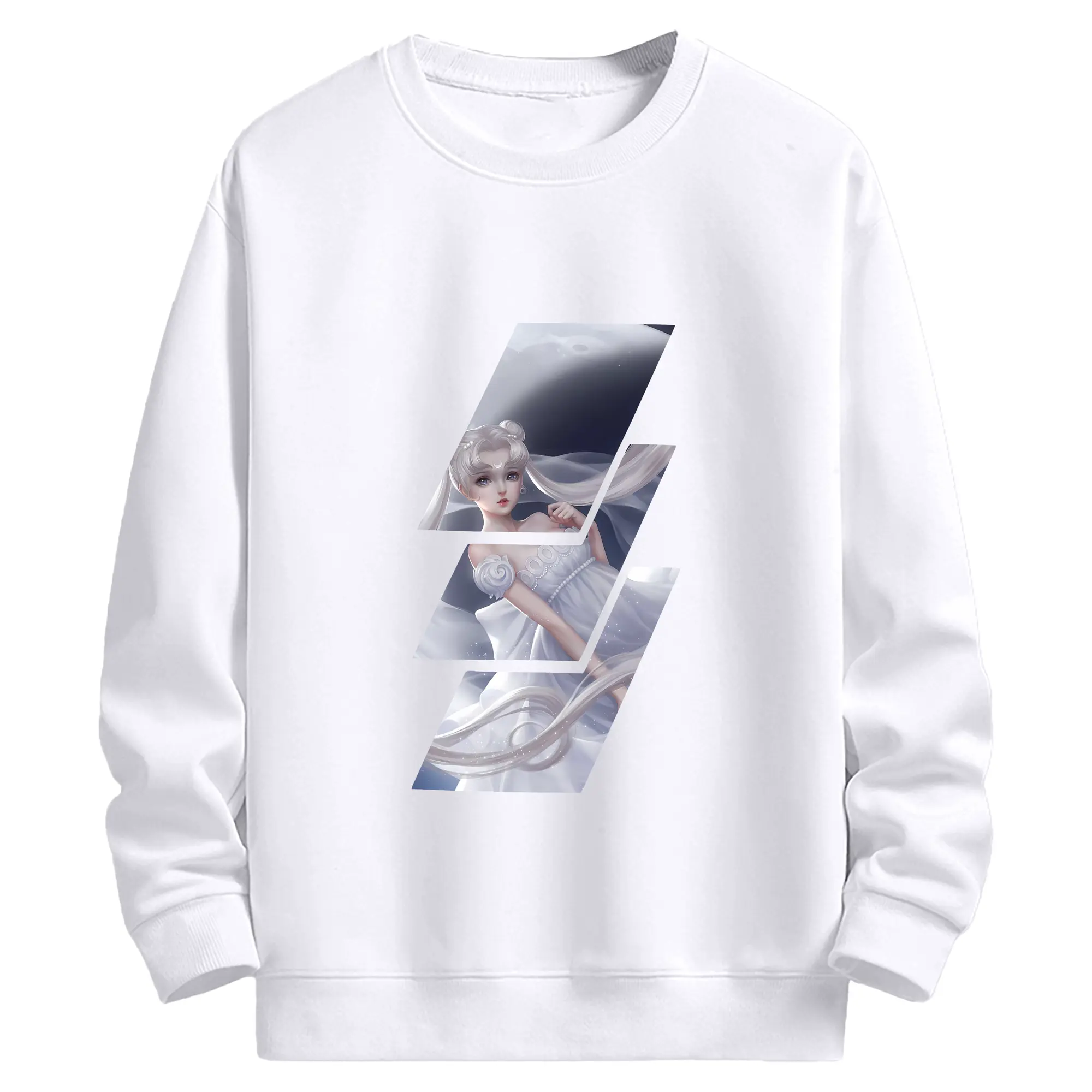 美少女戦士セーラームーン グッズ 月野 うさぎ - 高品質 クルーネック スウェット ・ コットン59％ ポリエステル41％ ・ ユニセックス 長袖 トレーナー ・ カジュアル デイリー スポーツ 散歩用