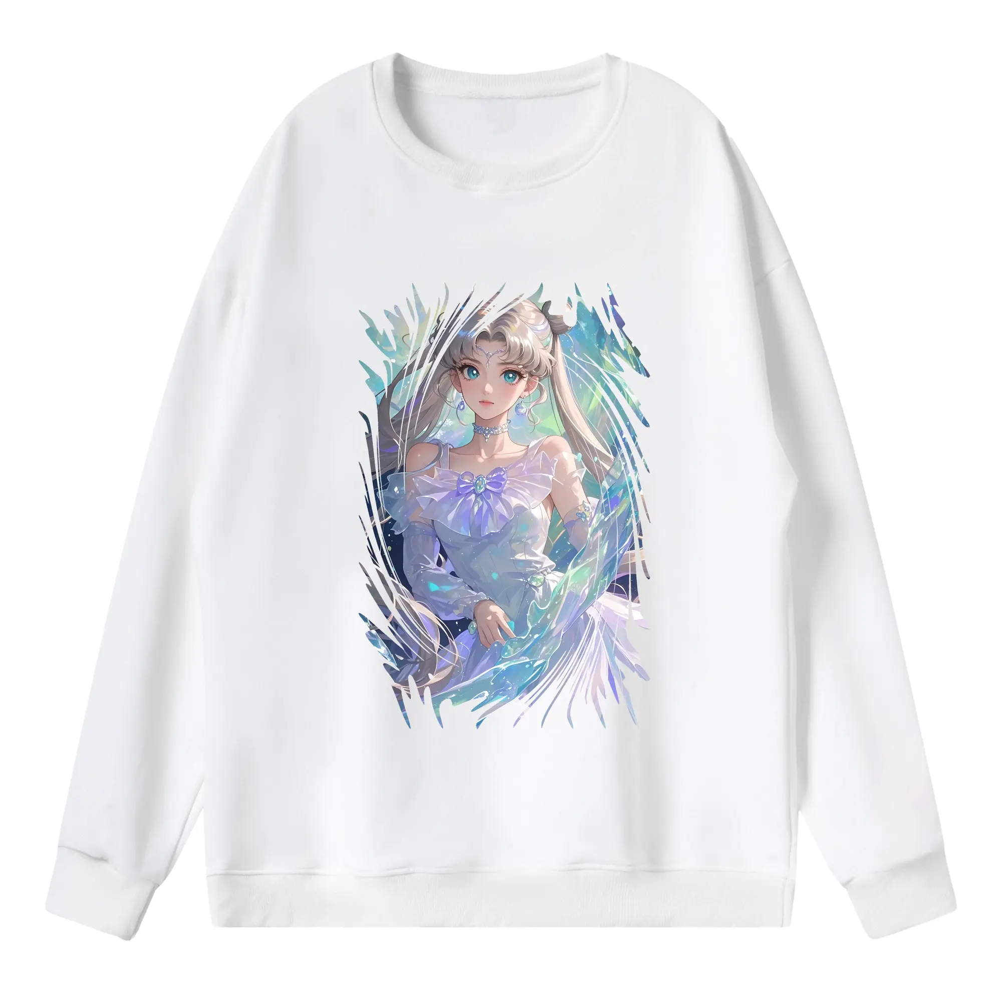 美少女戦士セーラームーン グッズ 月野 うさぎ - 薄手 クルーネック スウェット 裏毛260g · ポリエステル 春秋向け カジュアル 男女兼用 · トレーナー デイリー スポーツ 散歩に最適