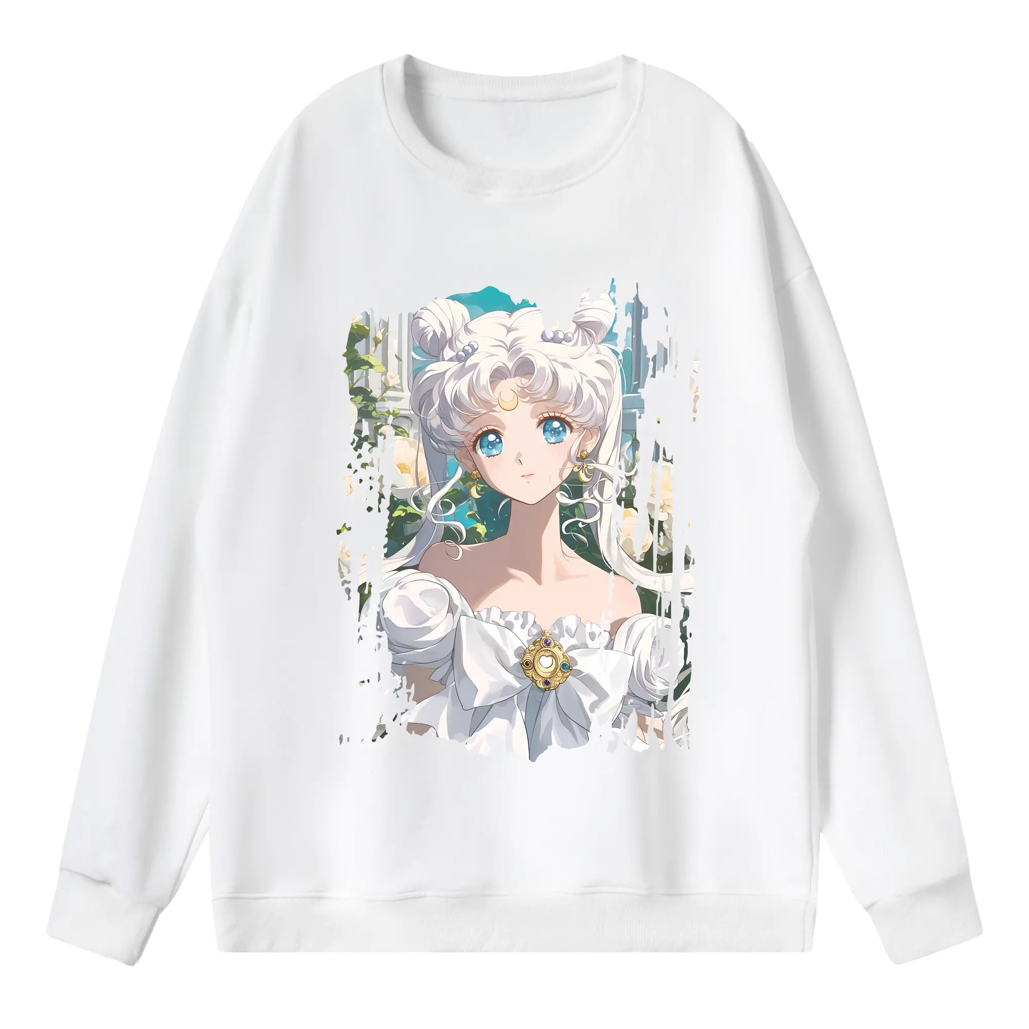 美少女戦士セーラームーン グッズ 月野 うさぎ - 薄手 クルーネック スウェット 裏毛260g · ポリエステル 春秋向け カジュアル 男女兼用 · トレーナー デイリー スポーツ 散歩に最適