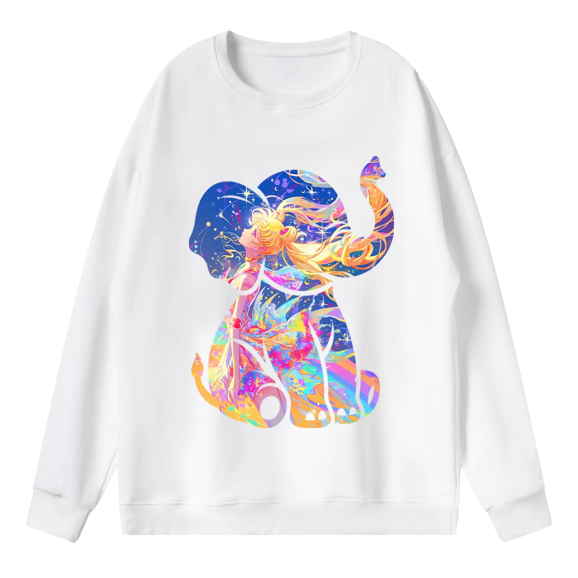 美少女戦士セーラームーン グッズ 月野 うさぎ - 薄手 クルーネック スウェット 裏毛260g · ポリエステル 春秋向け カジュアル 男女兼用 · トレーナー デイリー スポーツ 散歩に最適